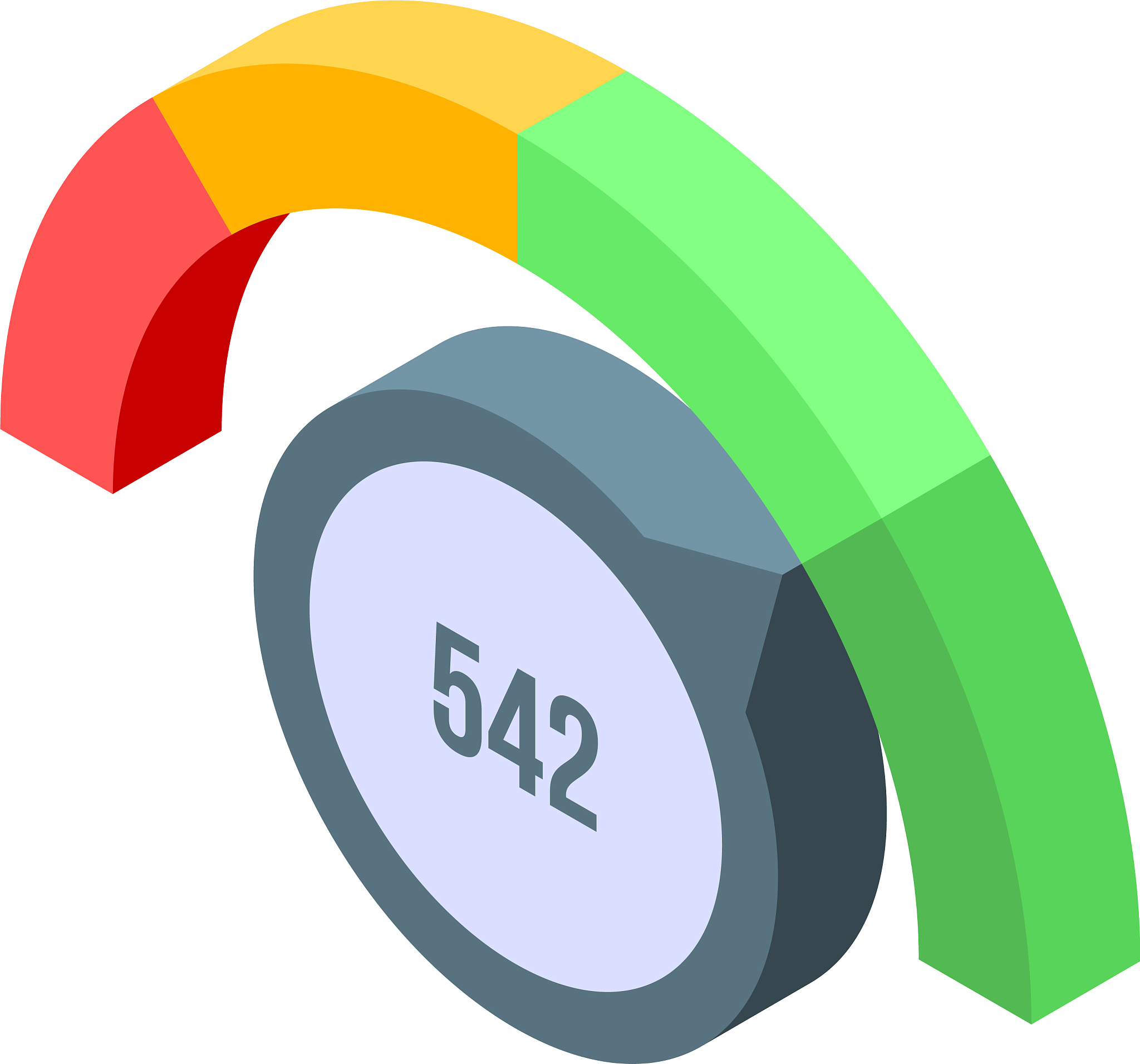 measure credit score icon isometric style