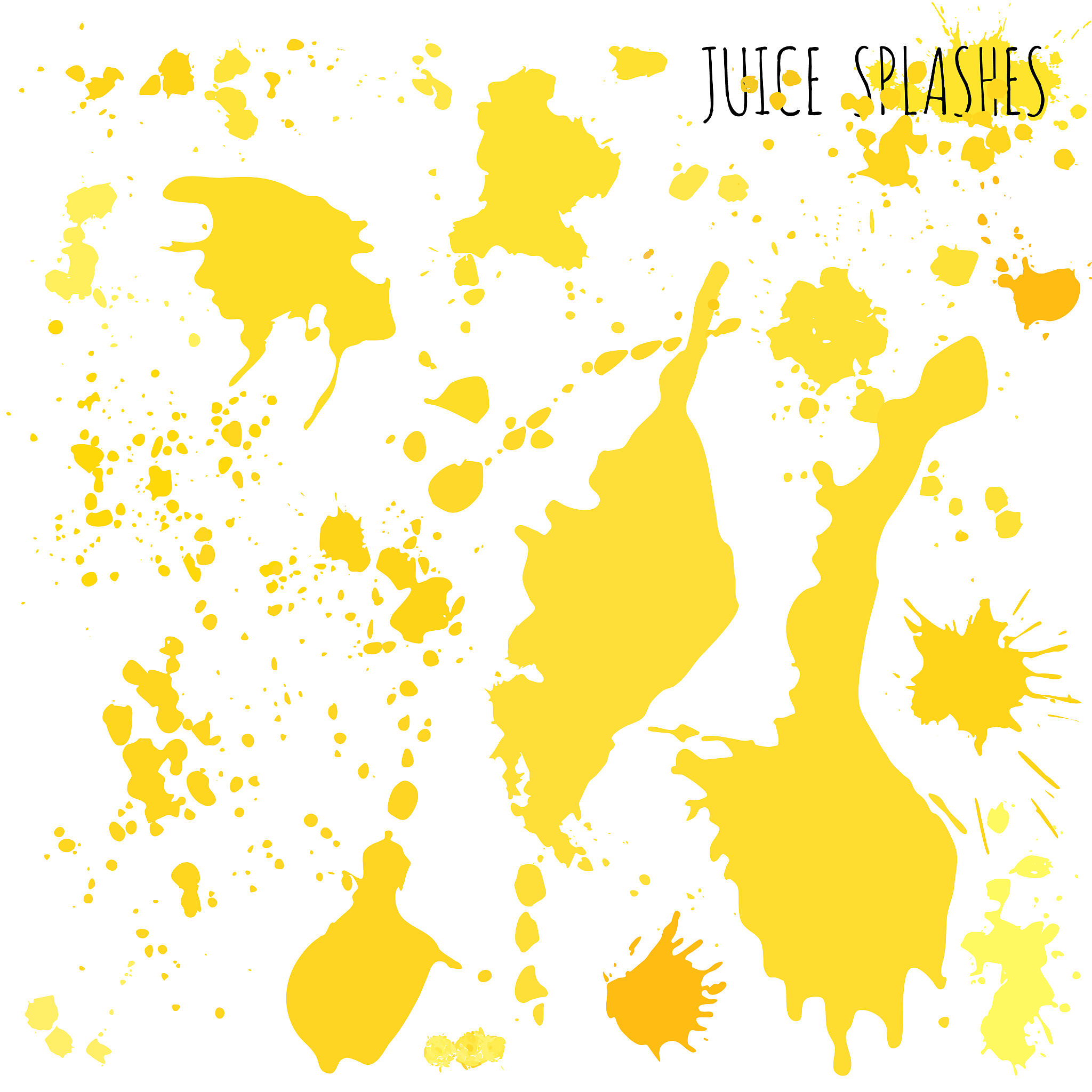 juice orange and apple splashes watercolor