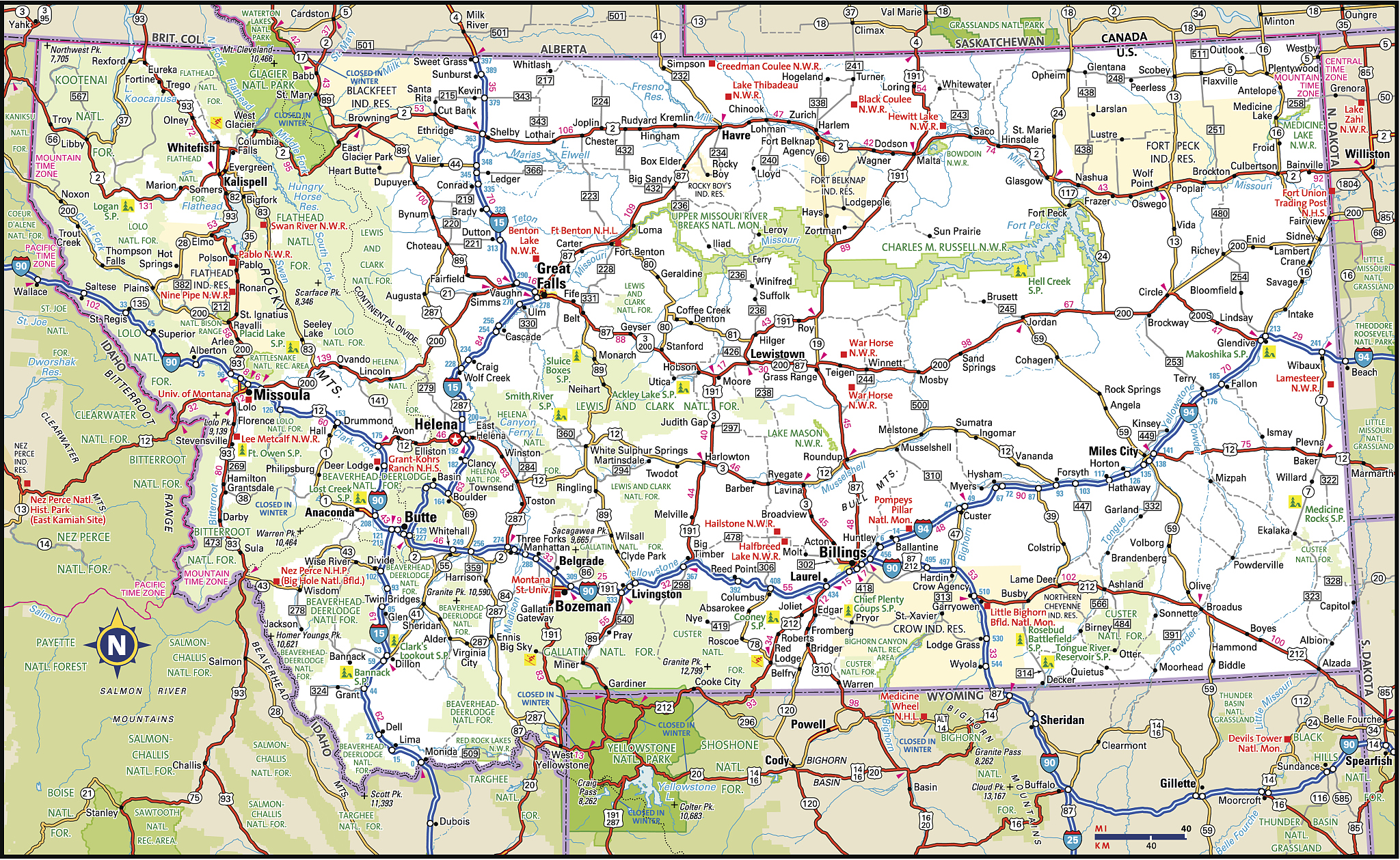 montana highway map