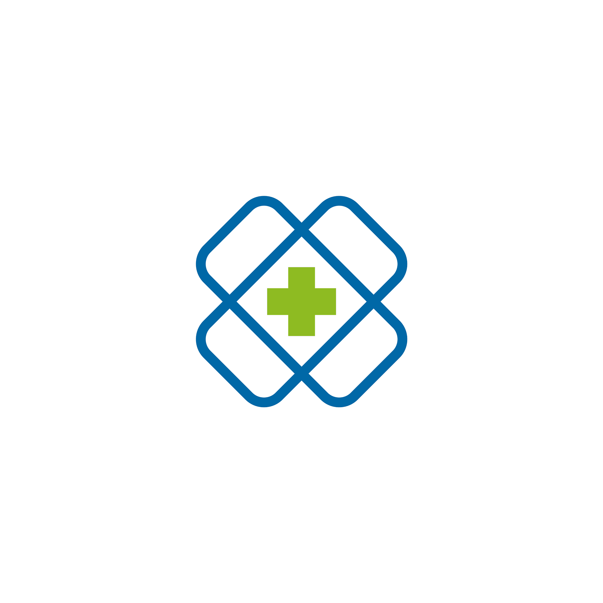 medical and health care icon logo design template