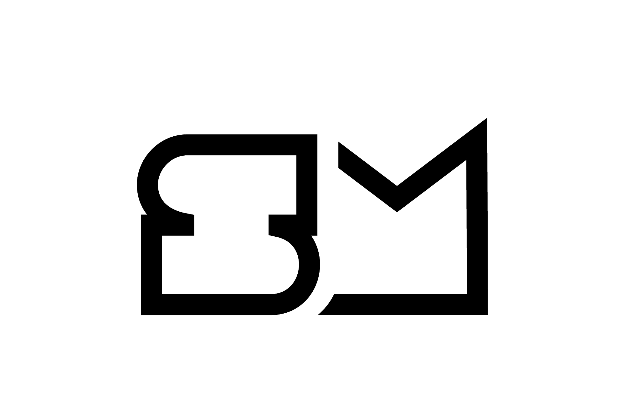 black and white alphabet letter logo combination
