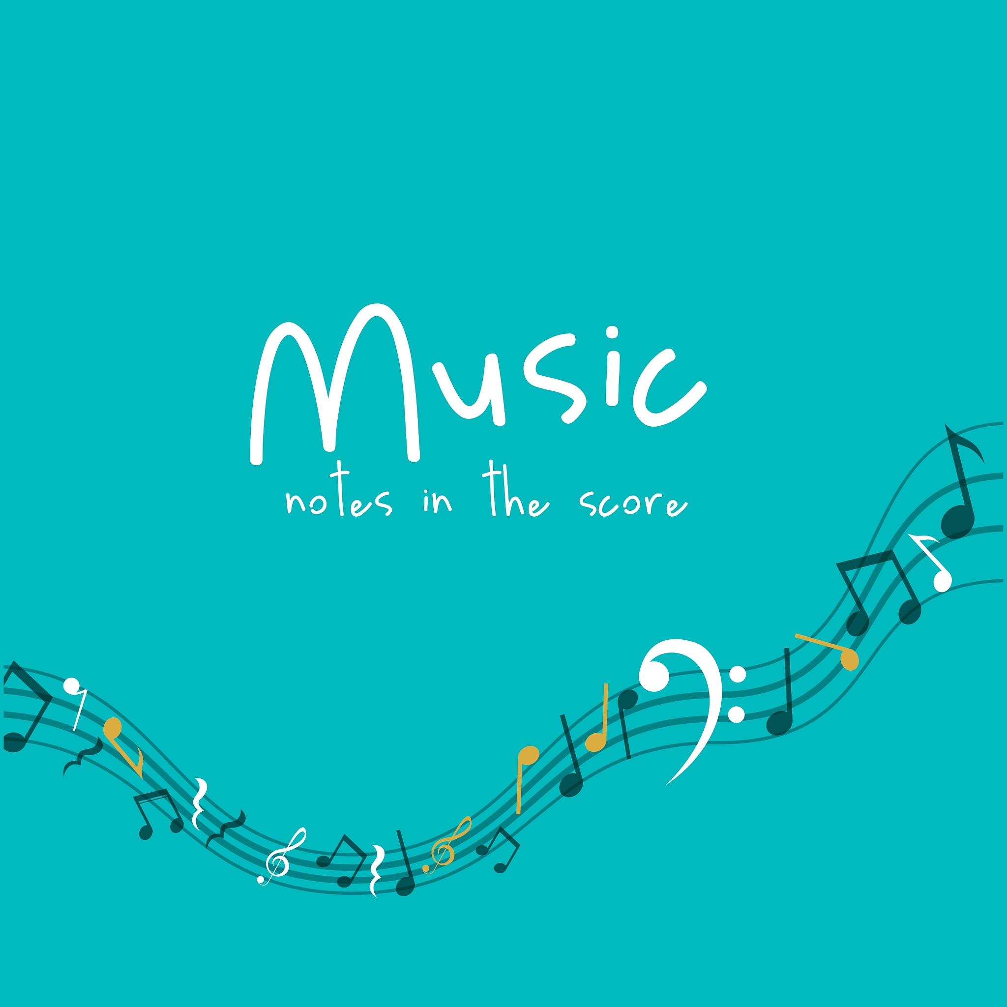 colorful music note design