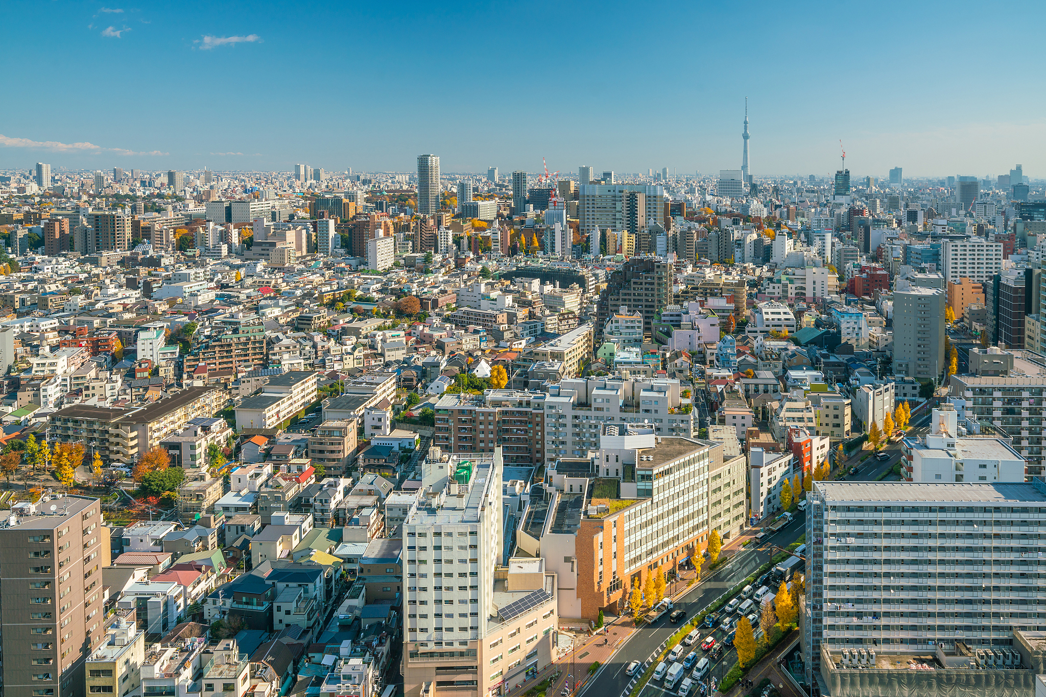 downtown tokyo skyline