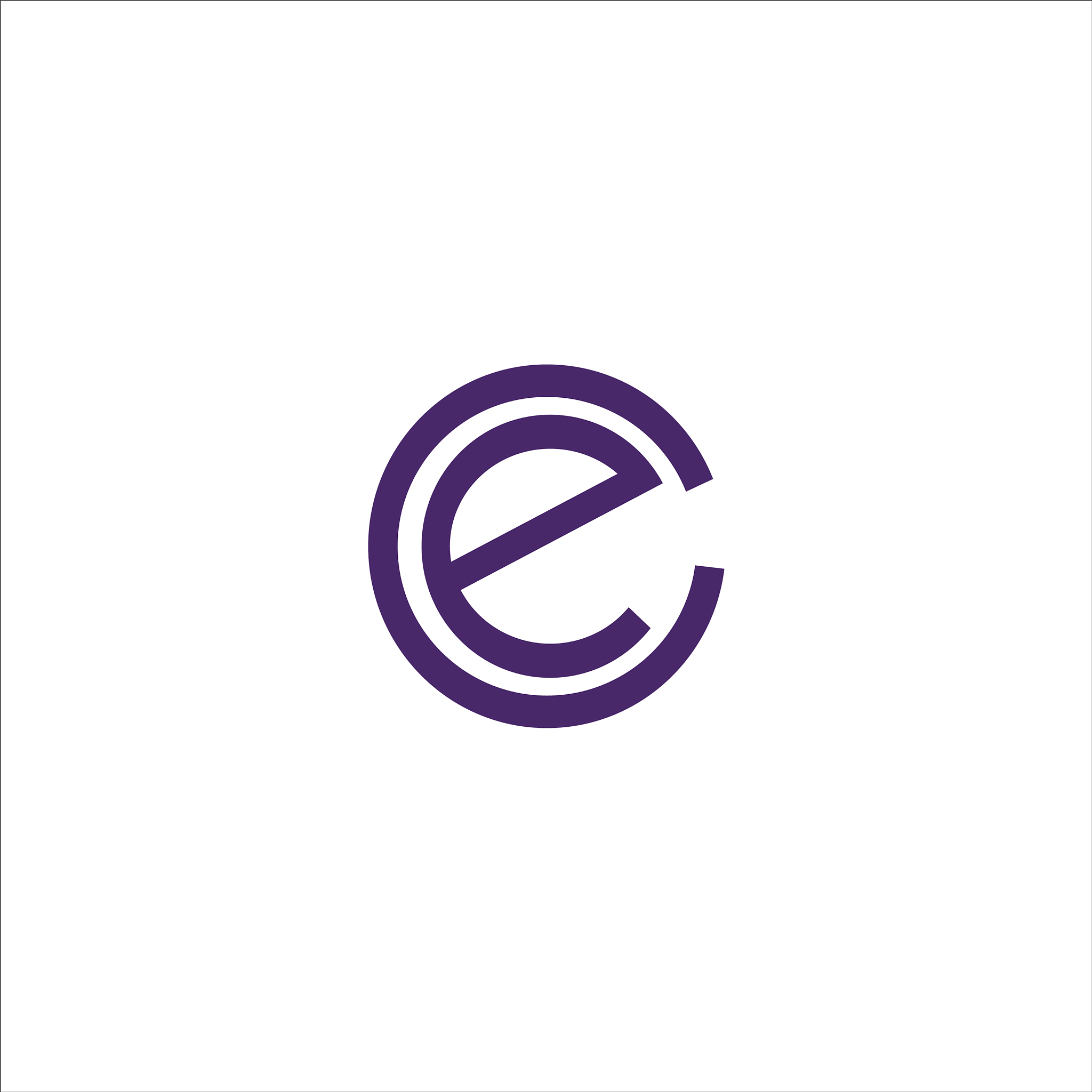 initial letter ce or ec logo logo design