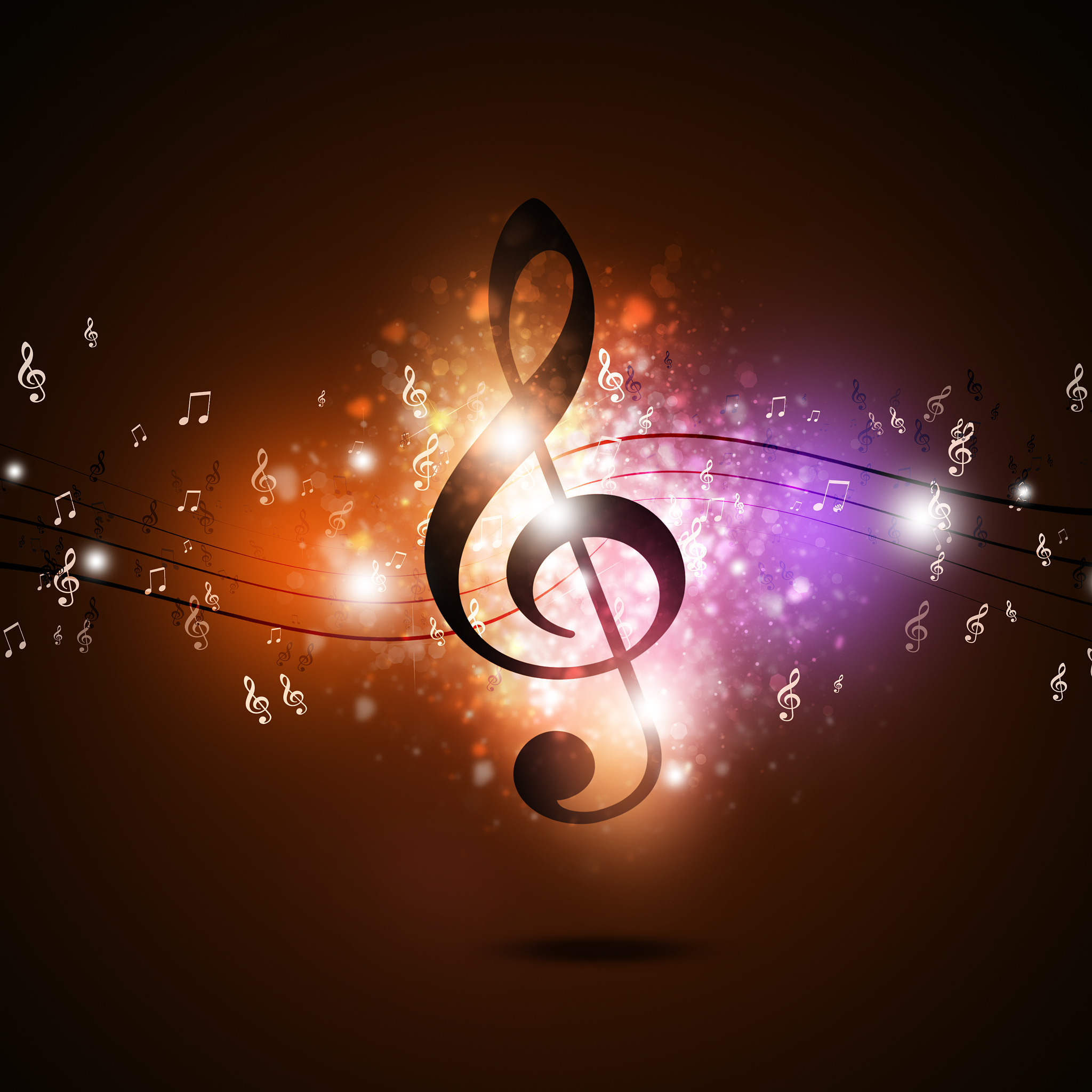 multicolor music notes