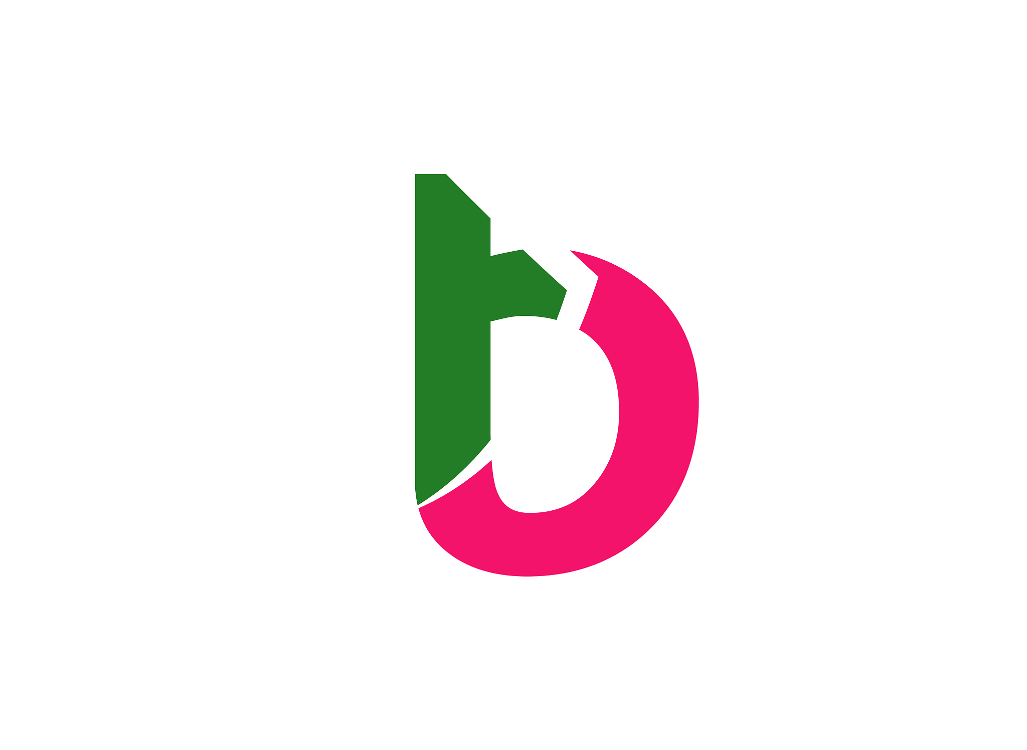 abstract icon logo for letter b