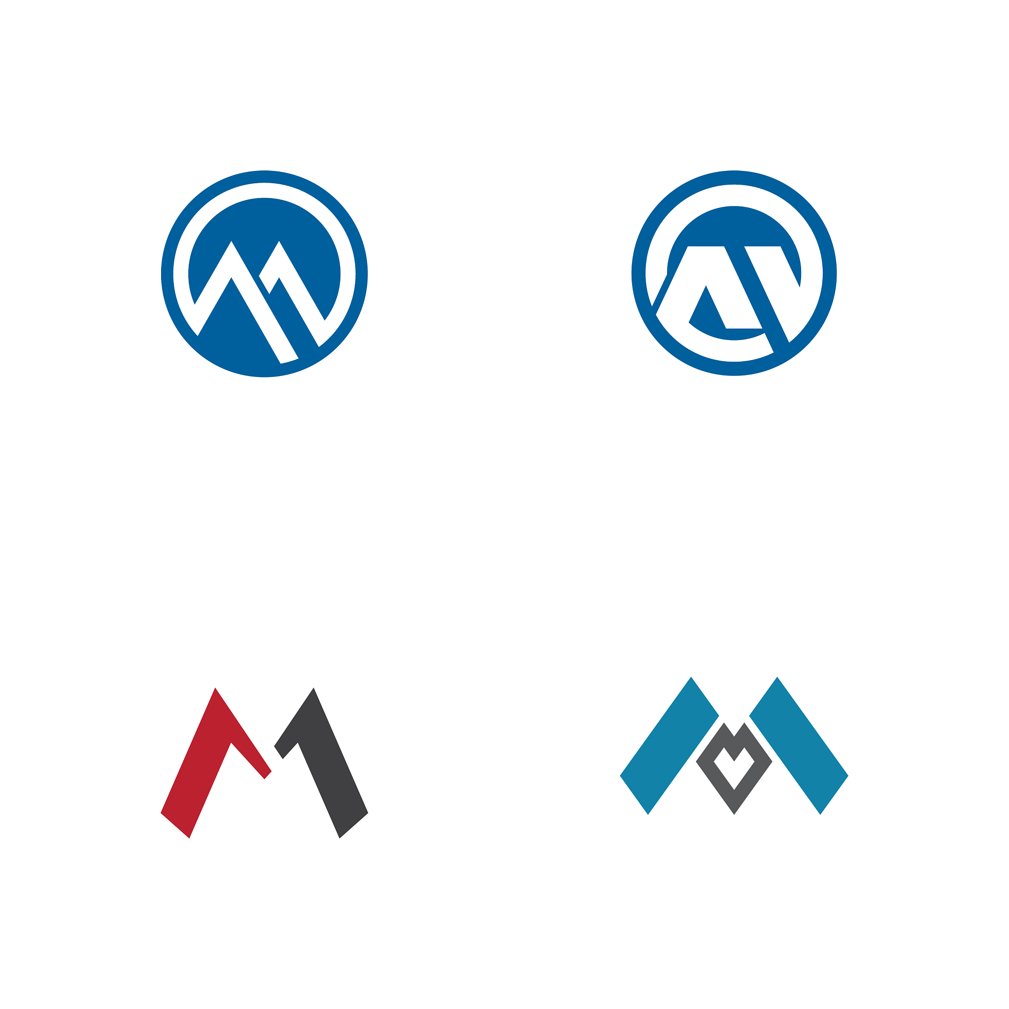 m letter icon template