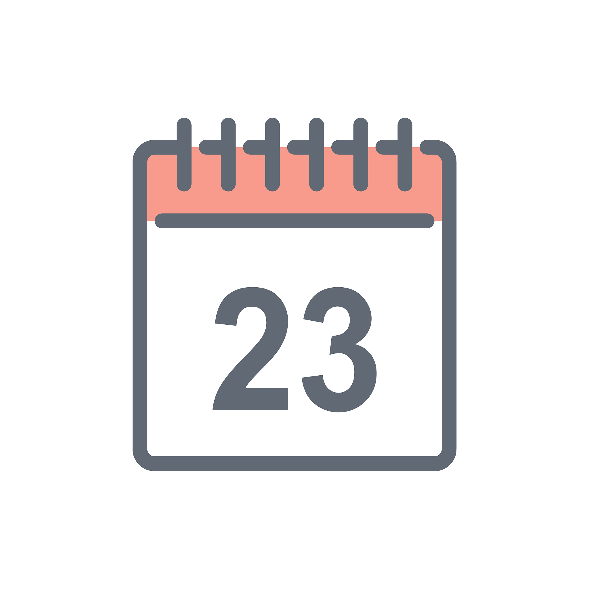 calendar vector outline filled icon
