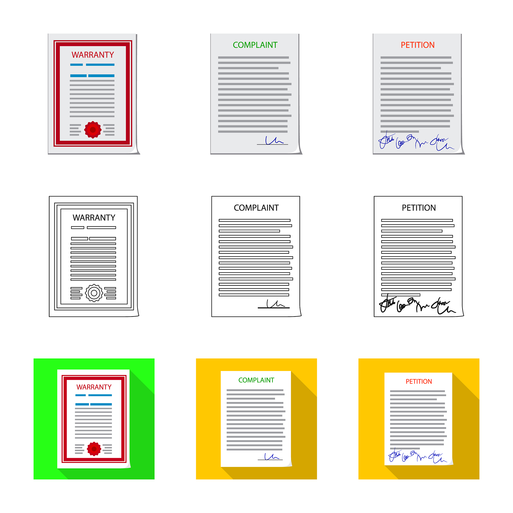 design of form and document sign