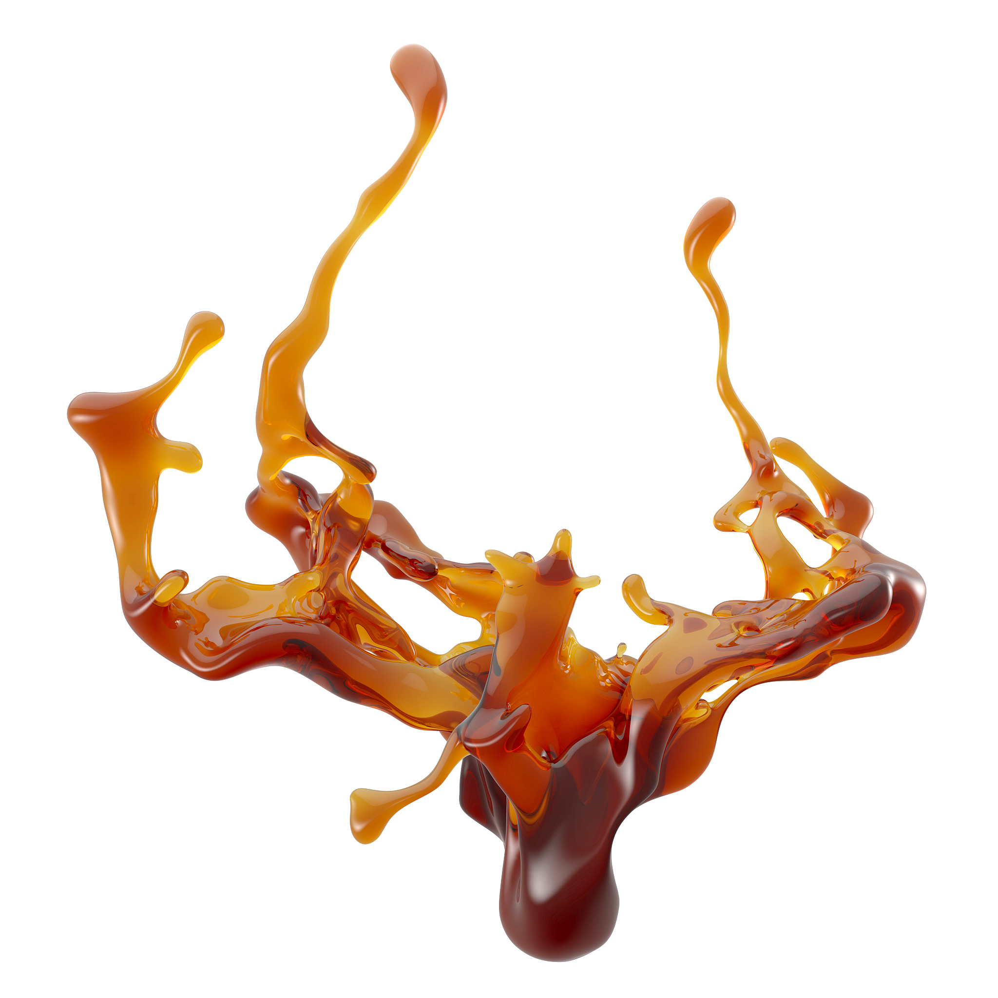 3d abstract liquid splash
