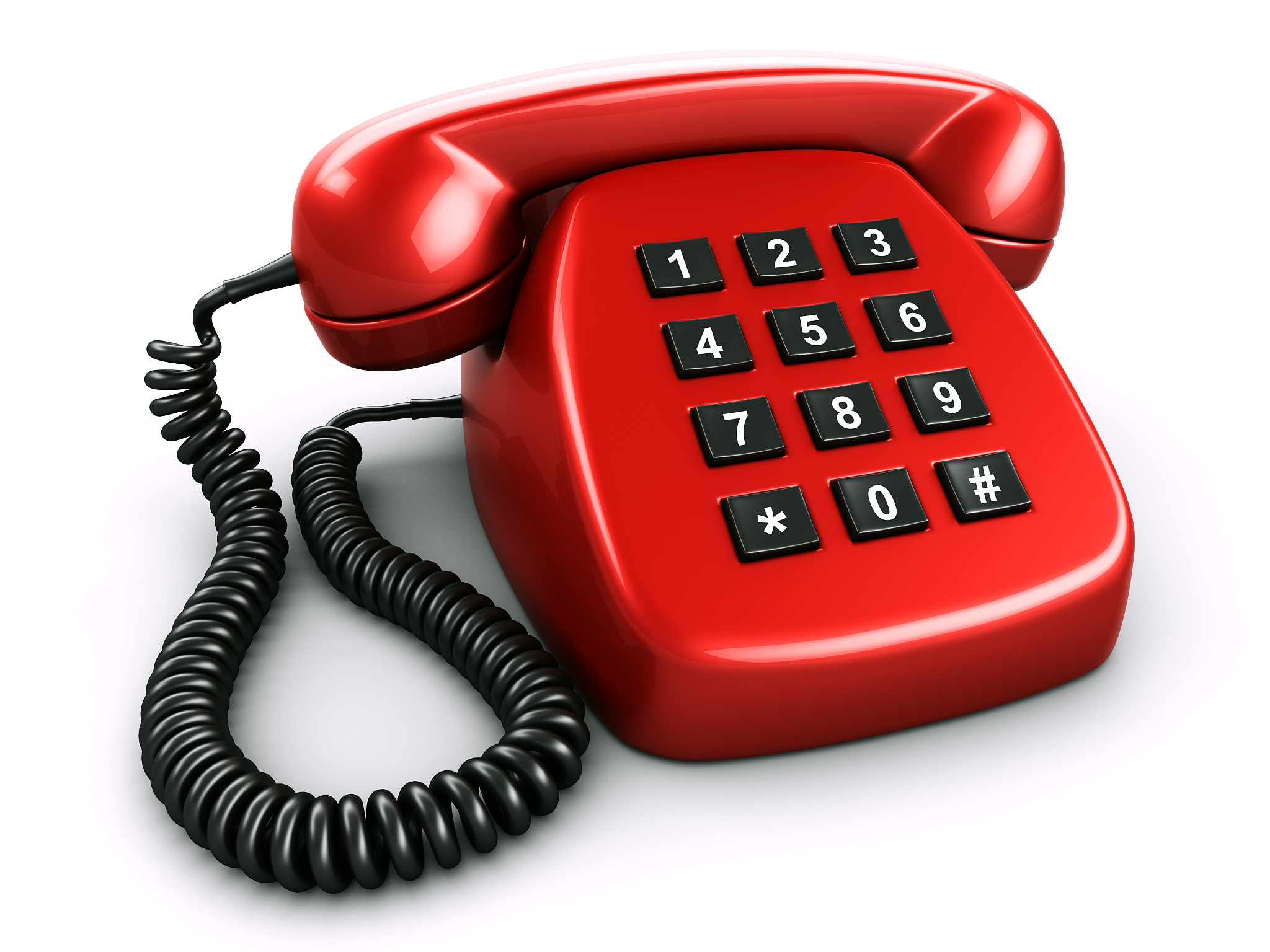 old retro phone with a digital numpad