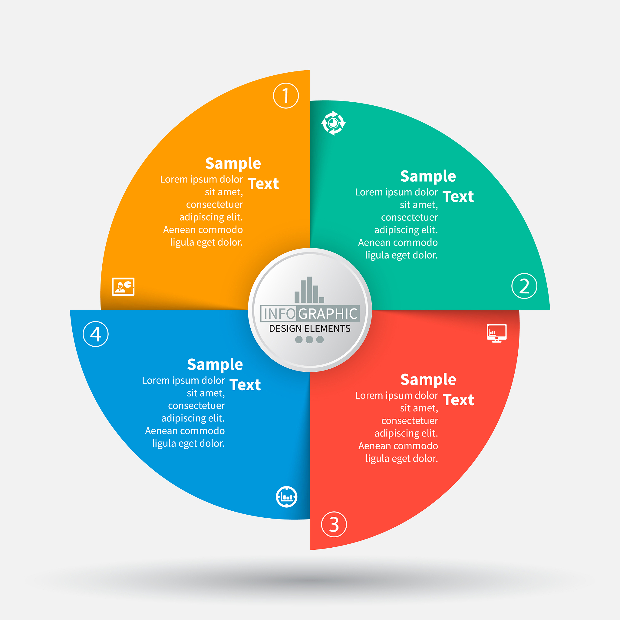 abstract 3d paper infographics business template
