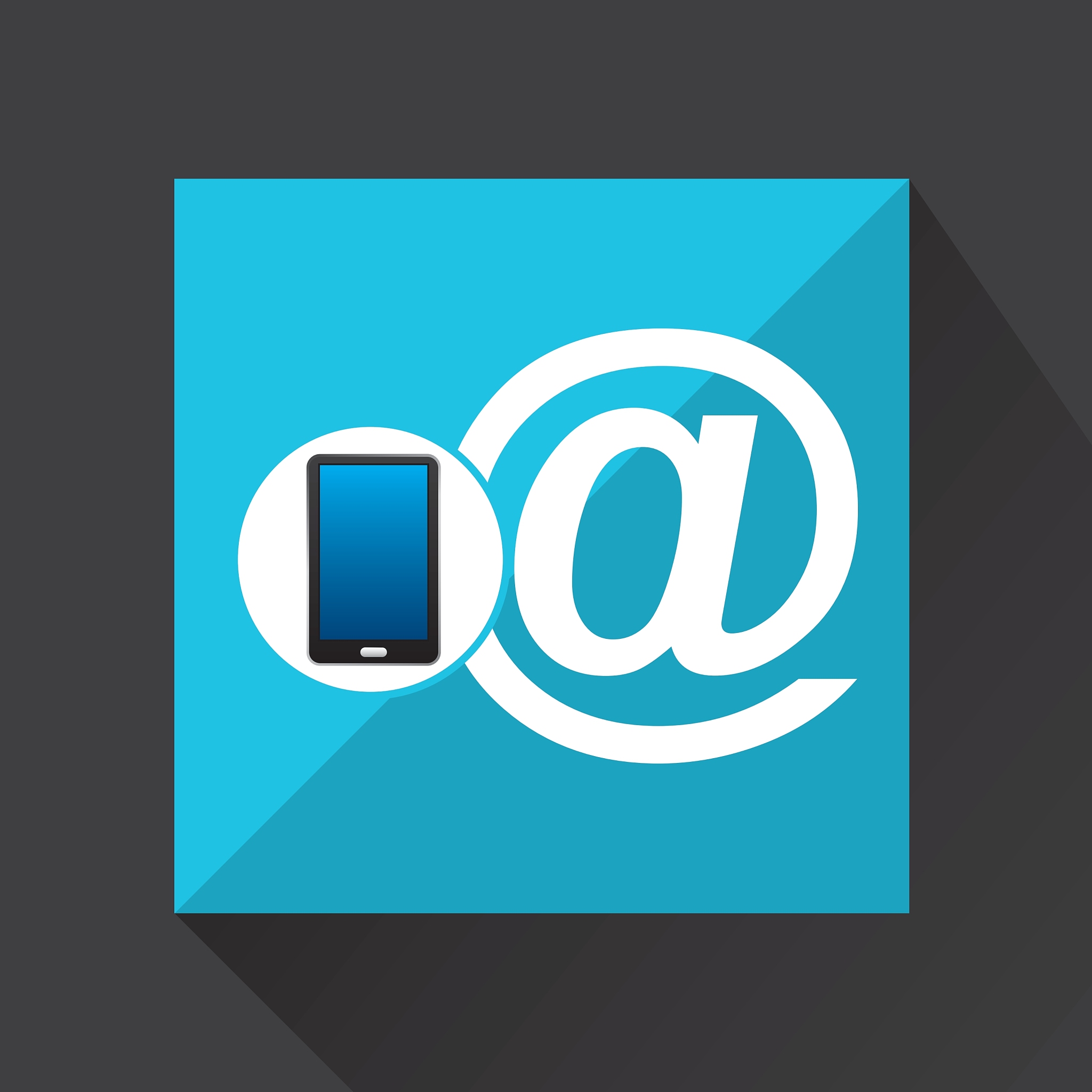 smartphone mail social network media icon