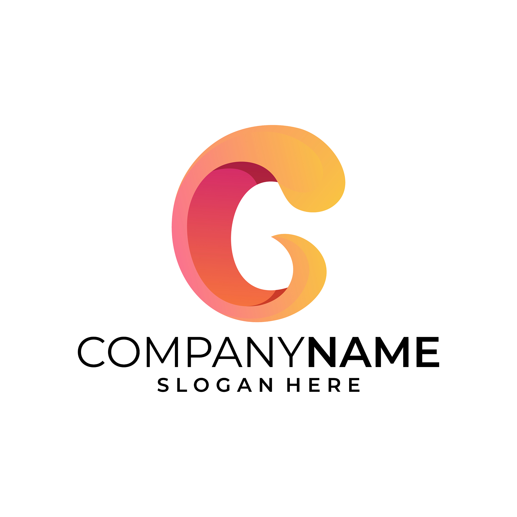 abstract letter c design template
