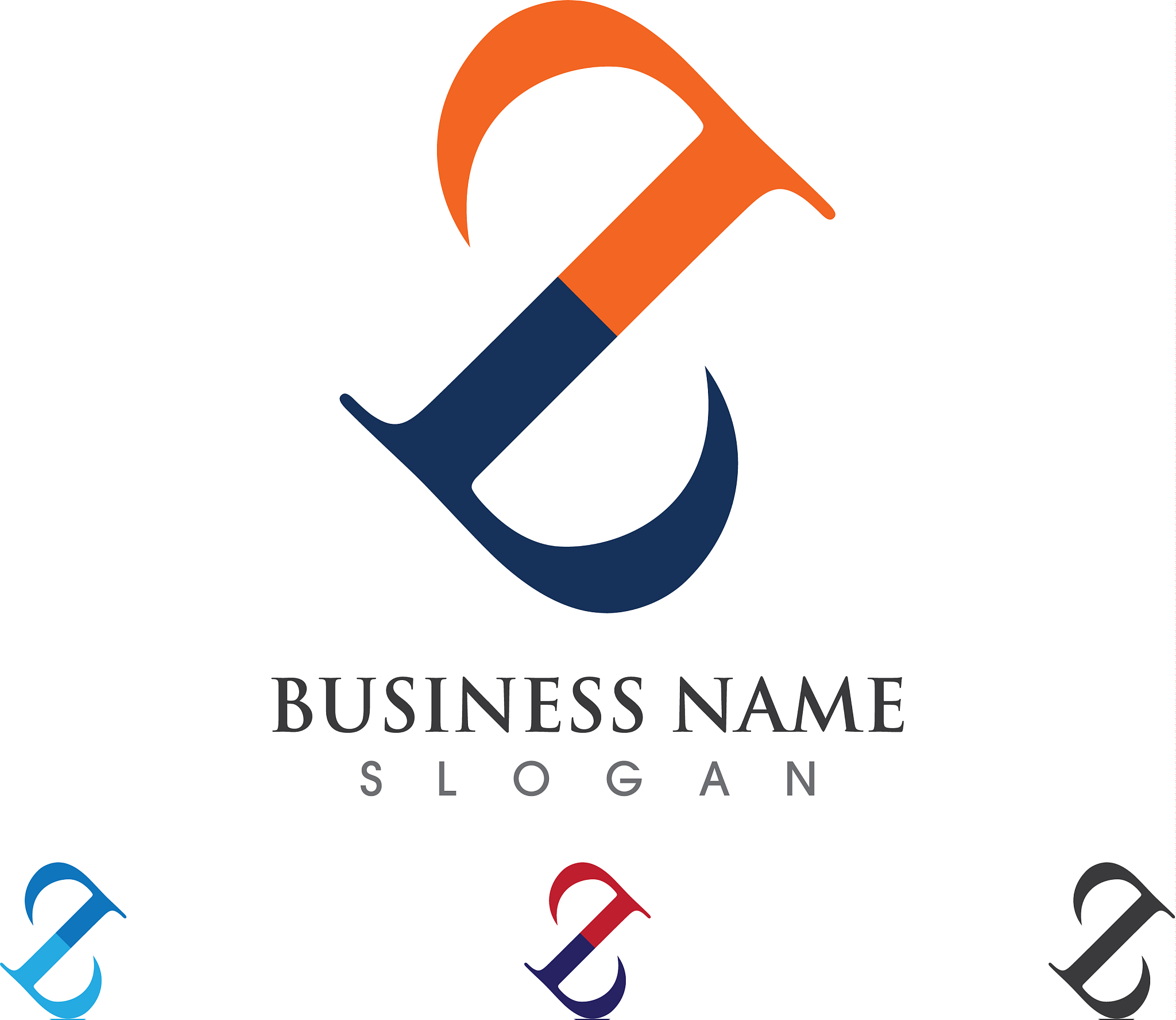b letter logo business template