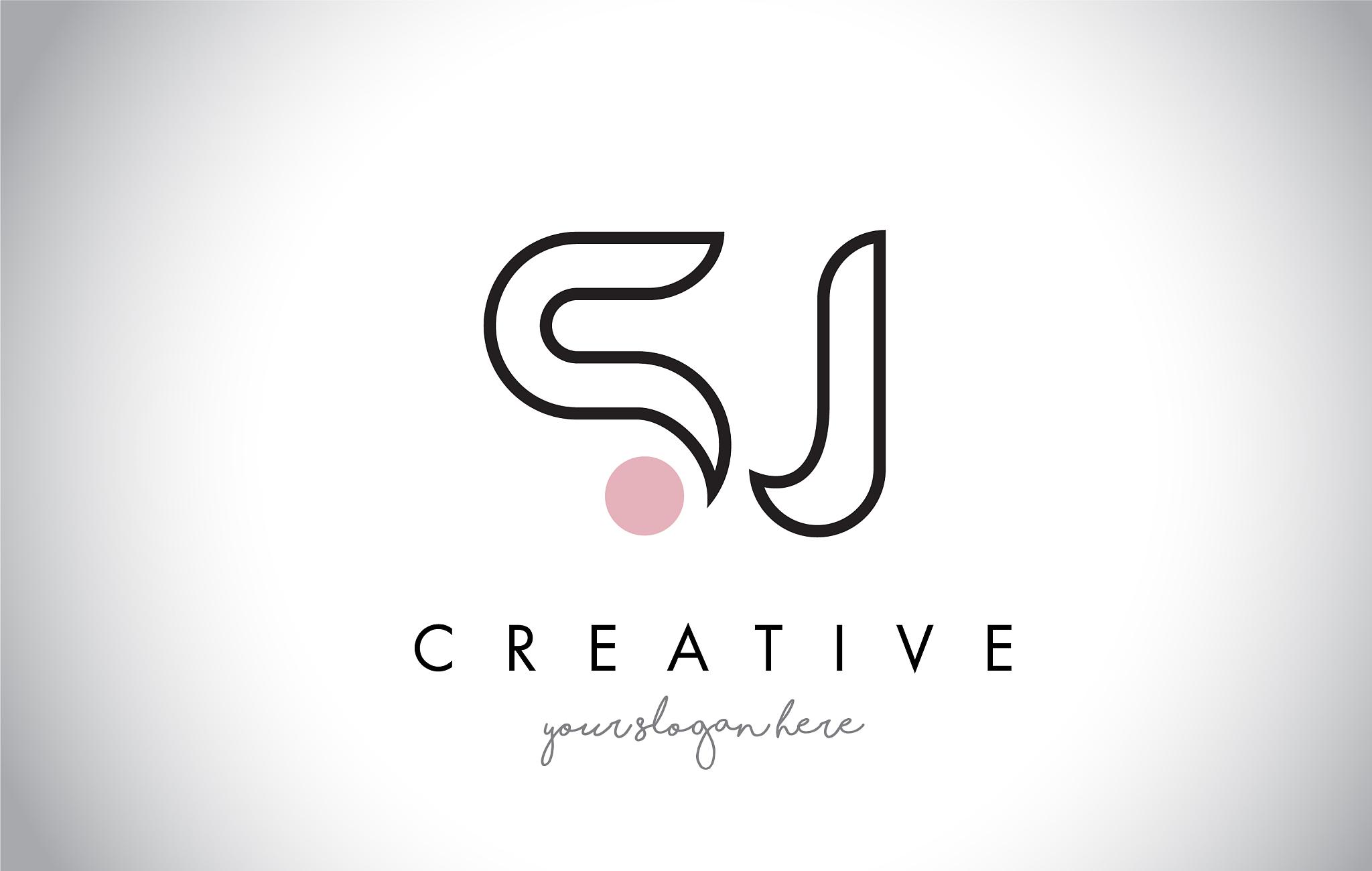 sj letter logo design with creative modern trendy