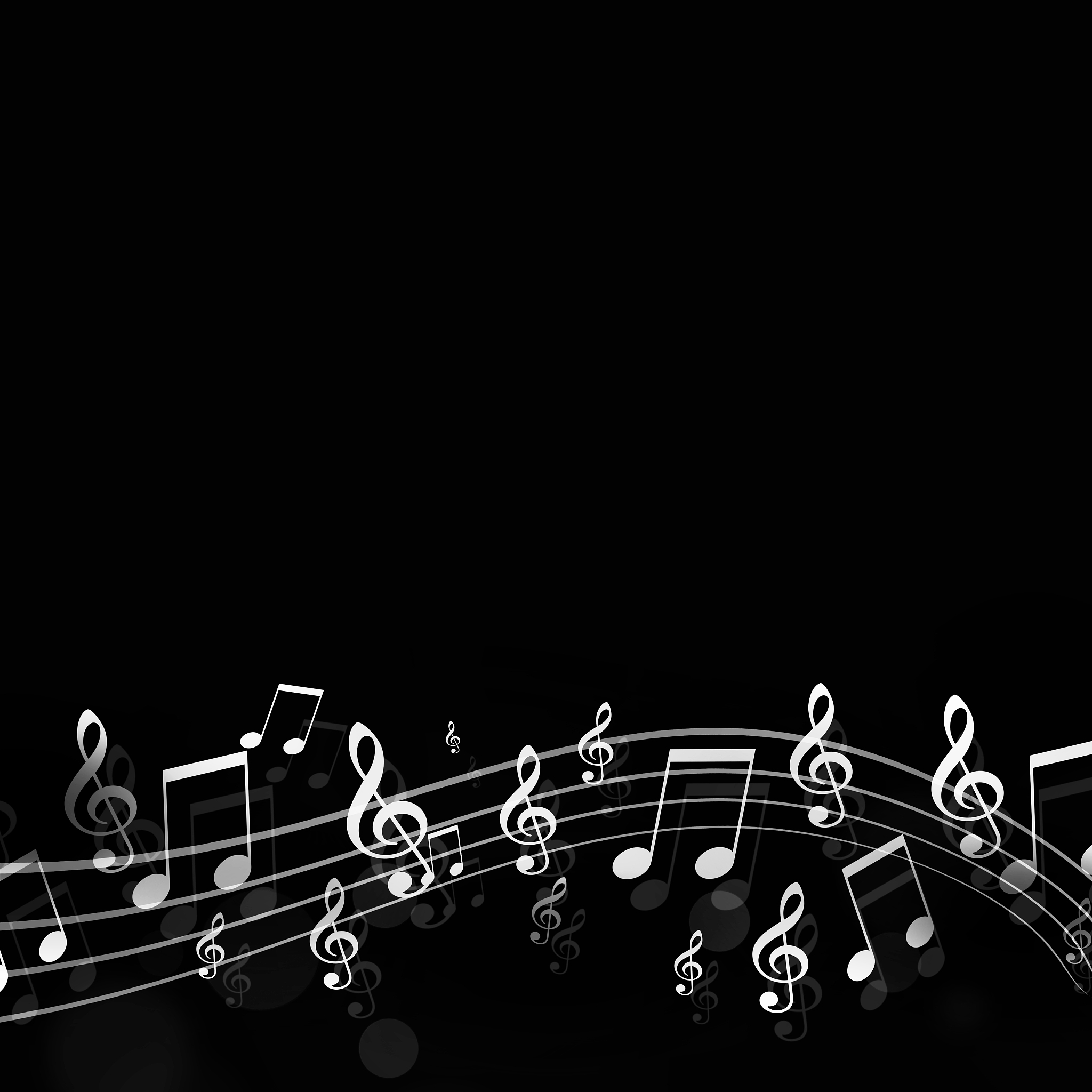 music notes dark background