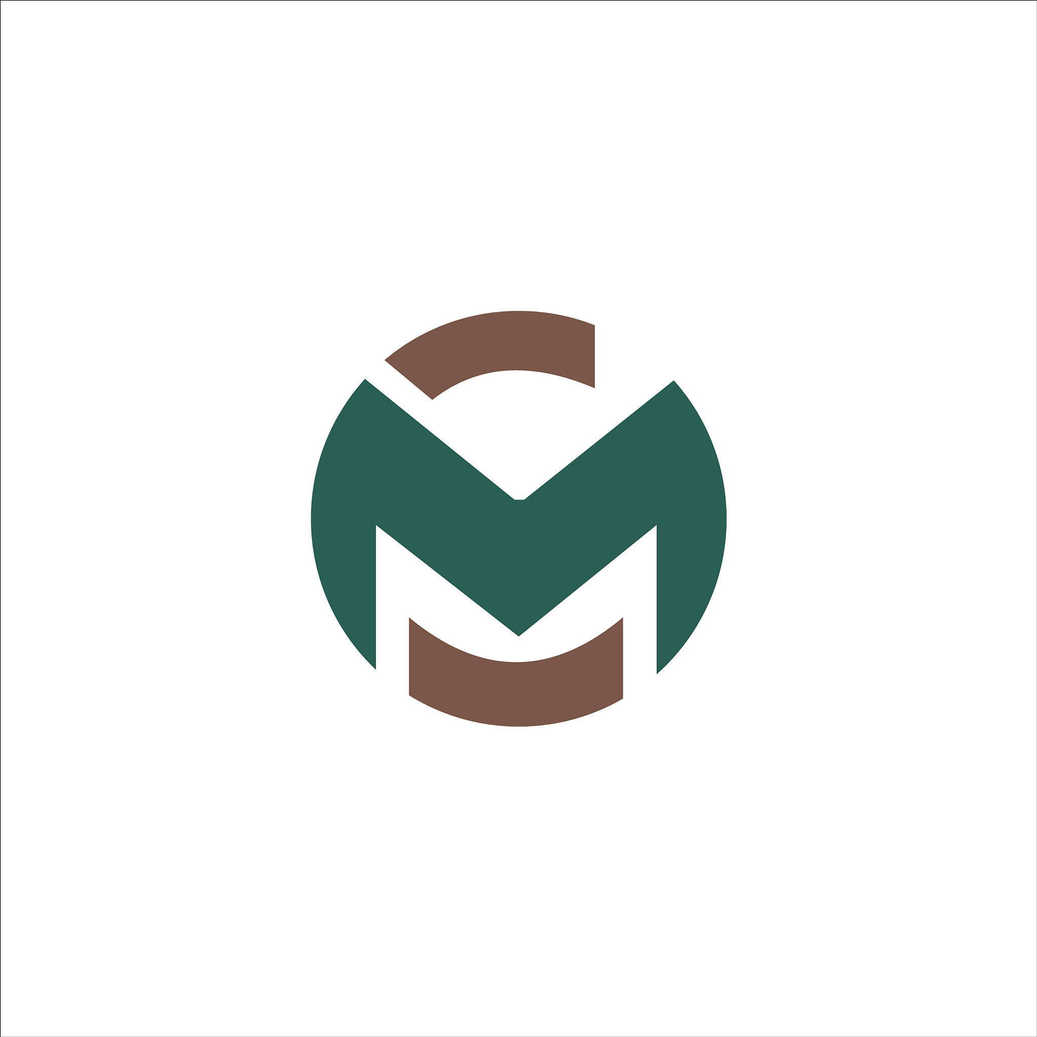 initial letter mc or cm logo design template