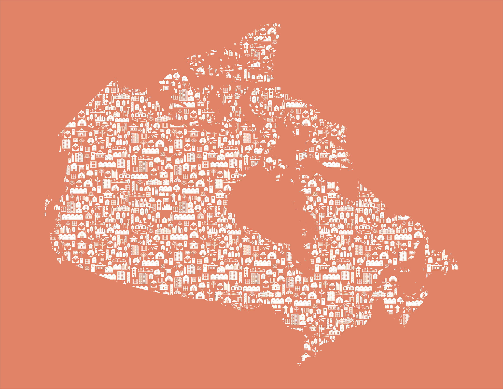 map of canada, real estate concept