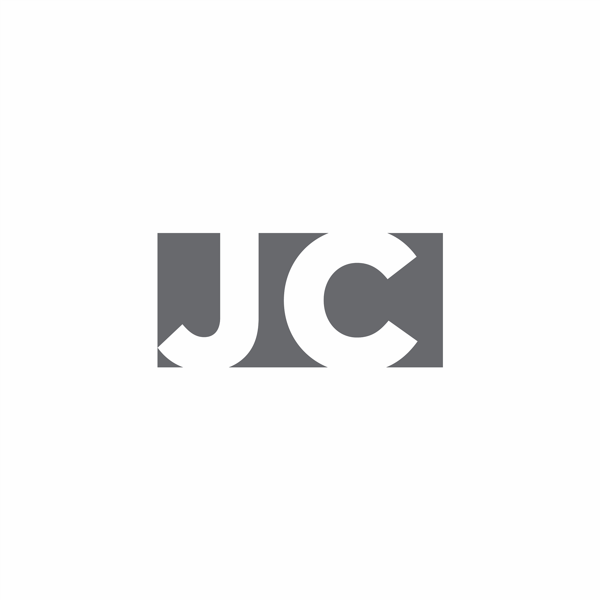 jc logo monogram with negative space style design