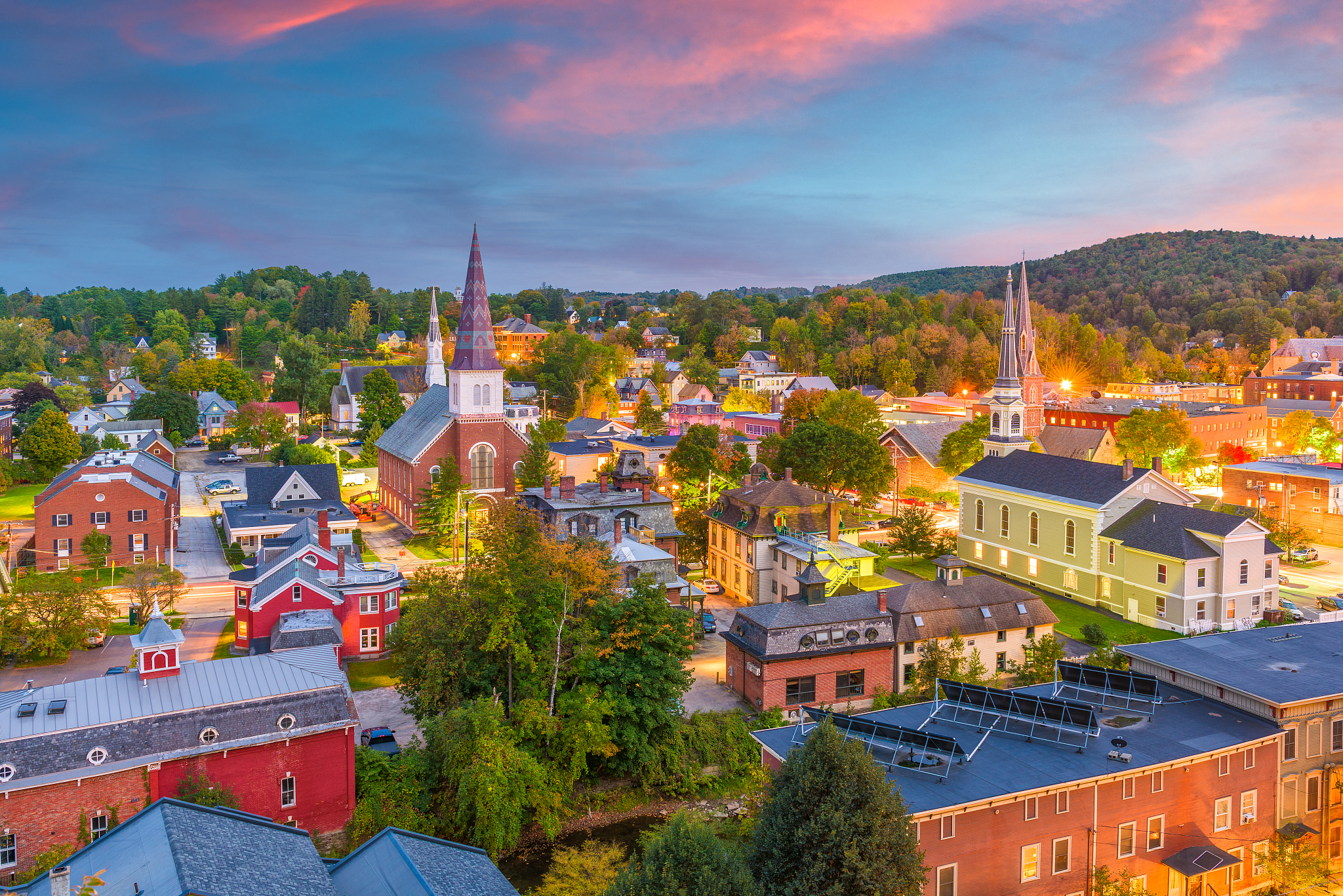 montpelier, vermont, usa skyline
