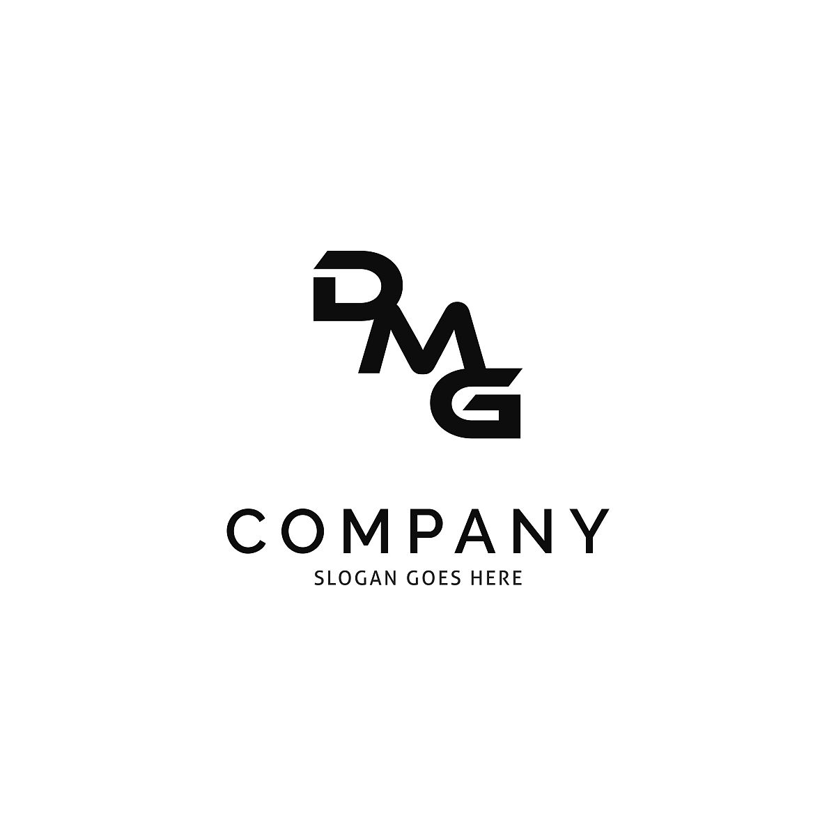 首字母dmg图标矢量符号设计模板元素