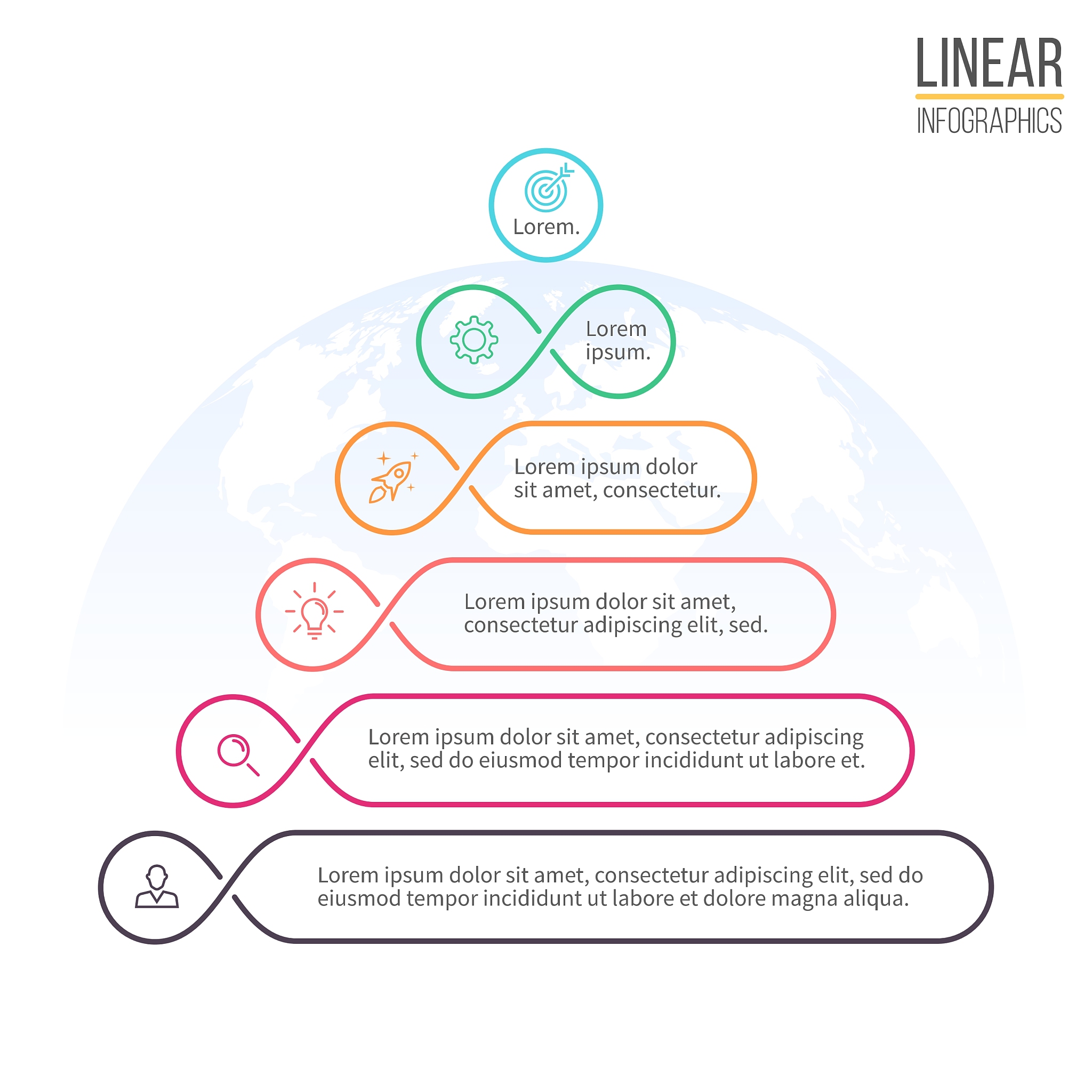 pyramid for infographics business diagram chart
