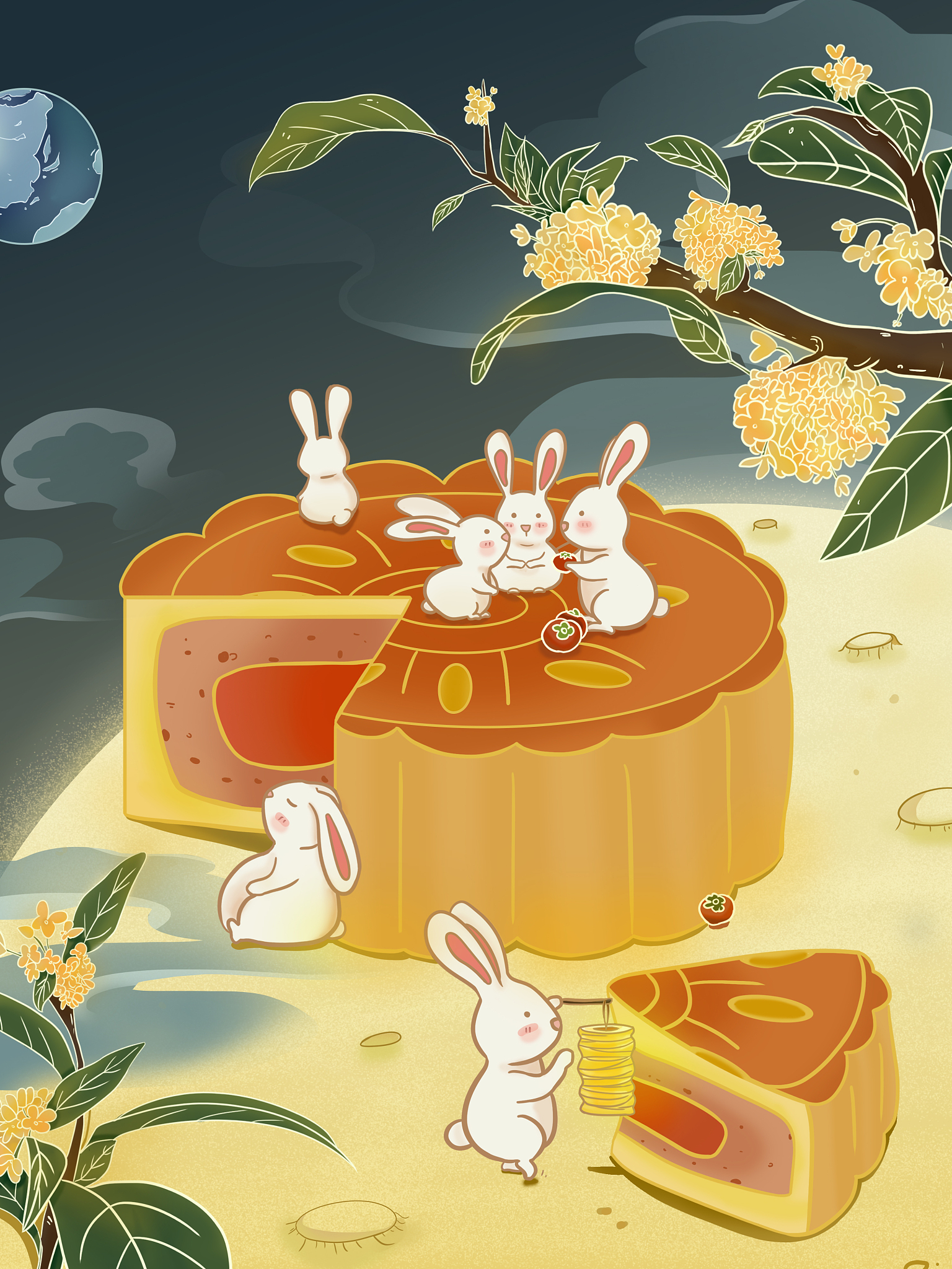 中秋之夜，与家人团聚的幸福时刻