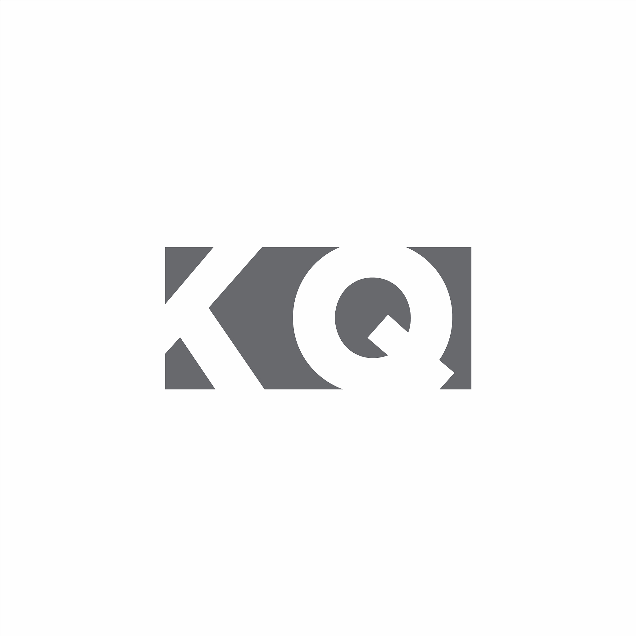 kq logo monogram with negative space style design