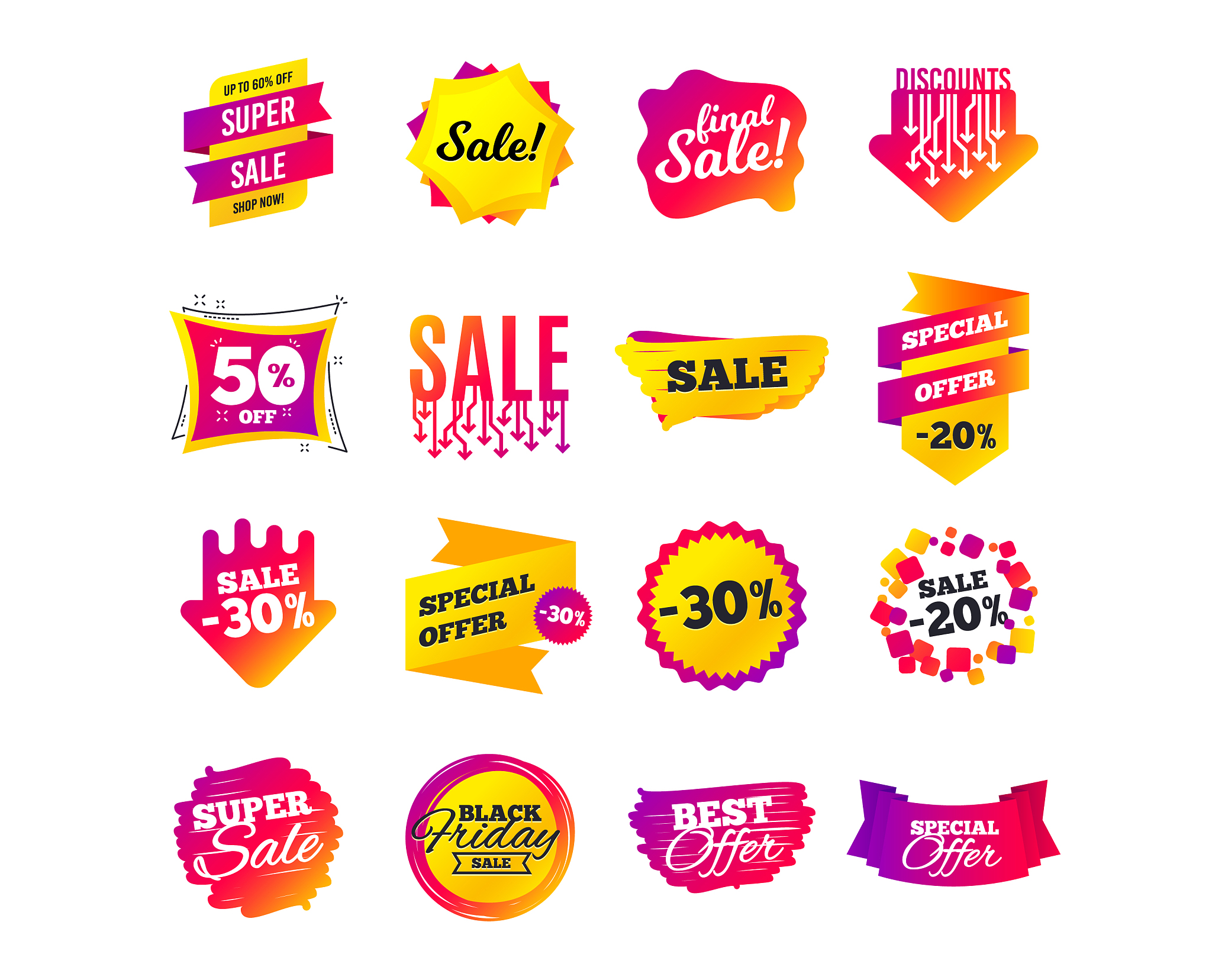 sale banner templates special offer tags