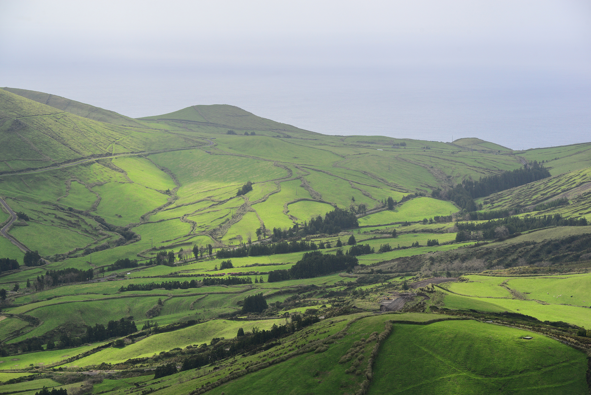 flores island landscape, azores
