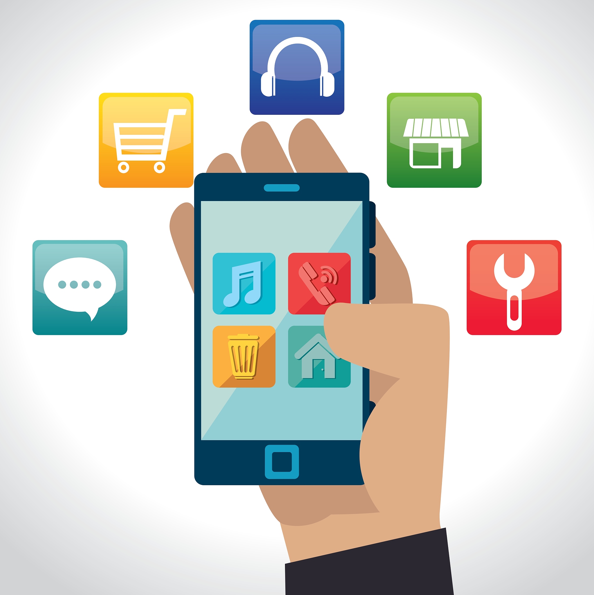 e-commerce and market mobile applications design