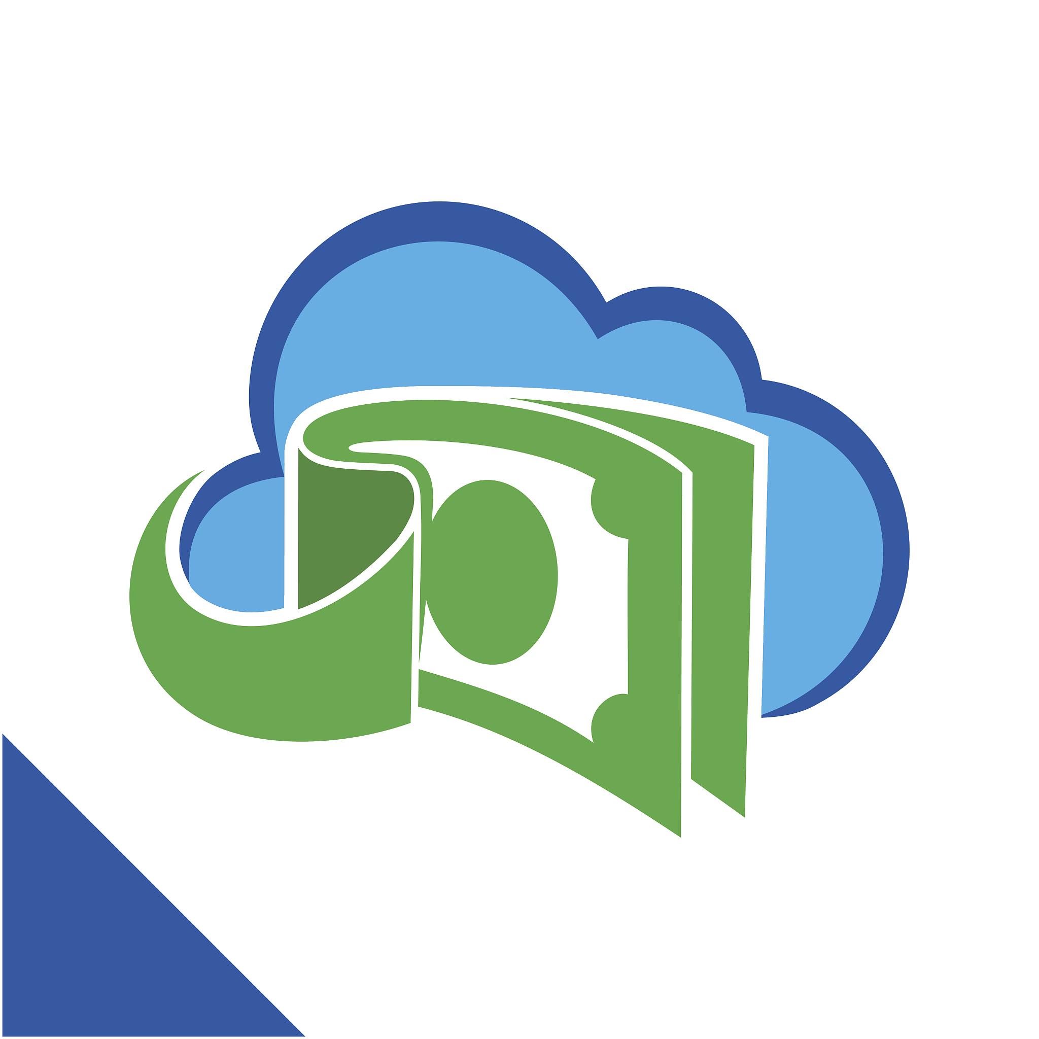 conceptual illustration icon for money cloud, digital financial 