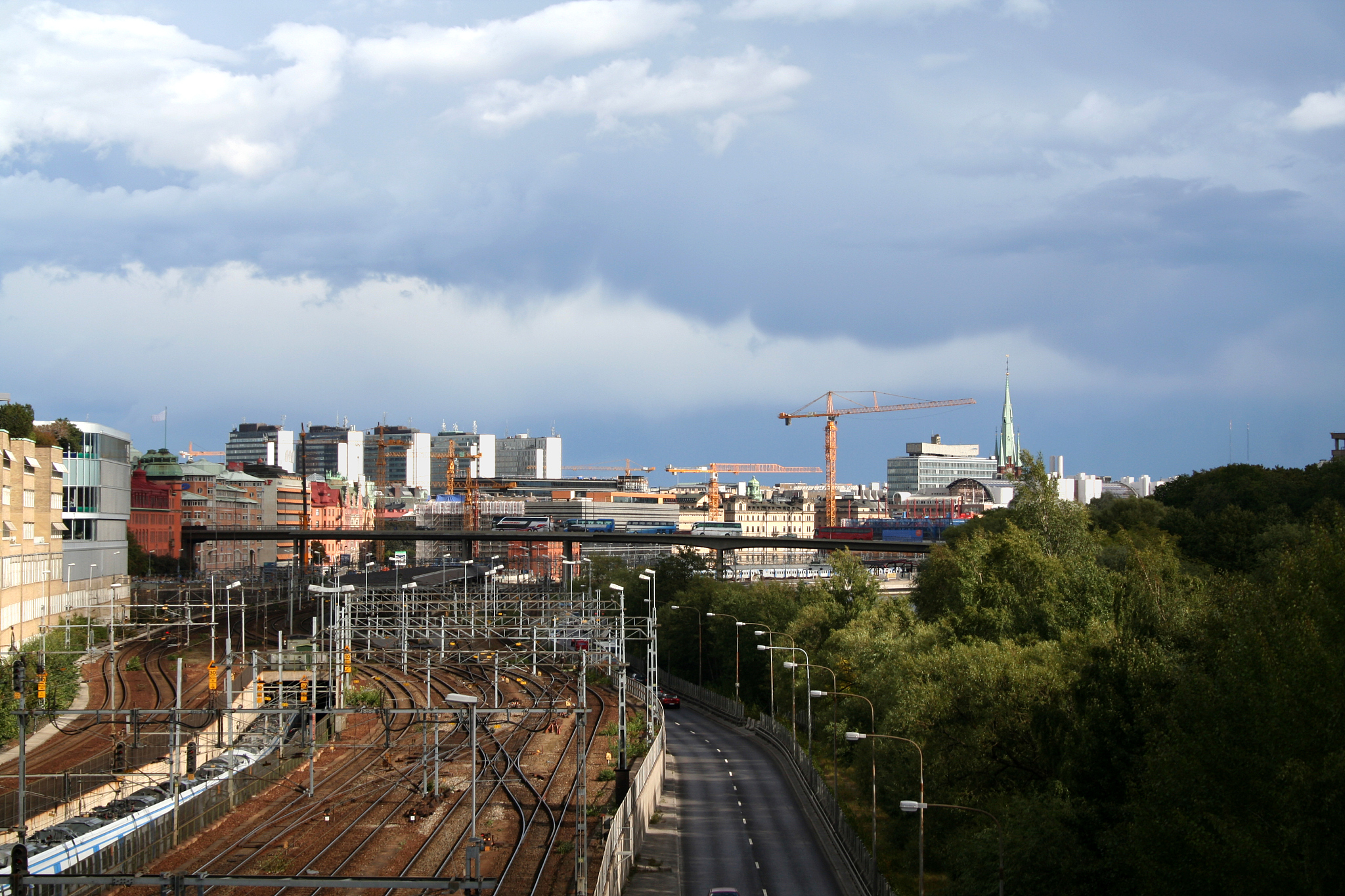 towards railway station stockholm, sweden
