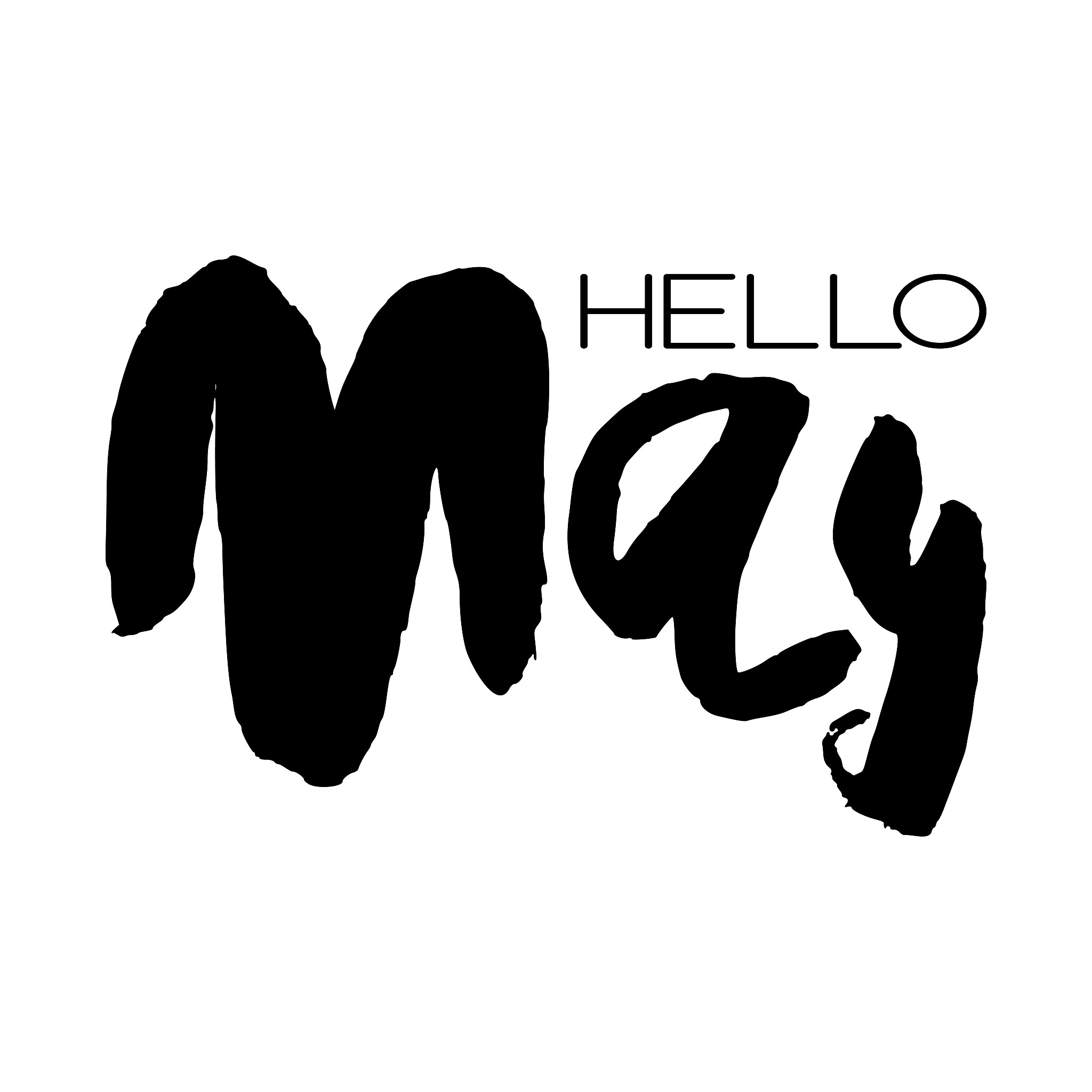 hand drawn lettering element, months set, vector