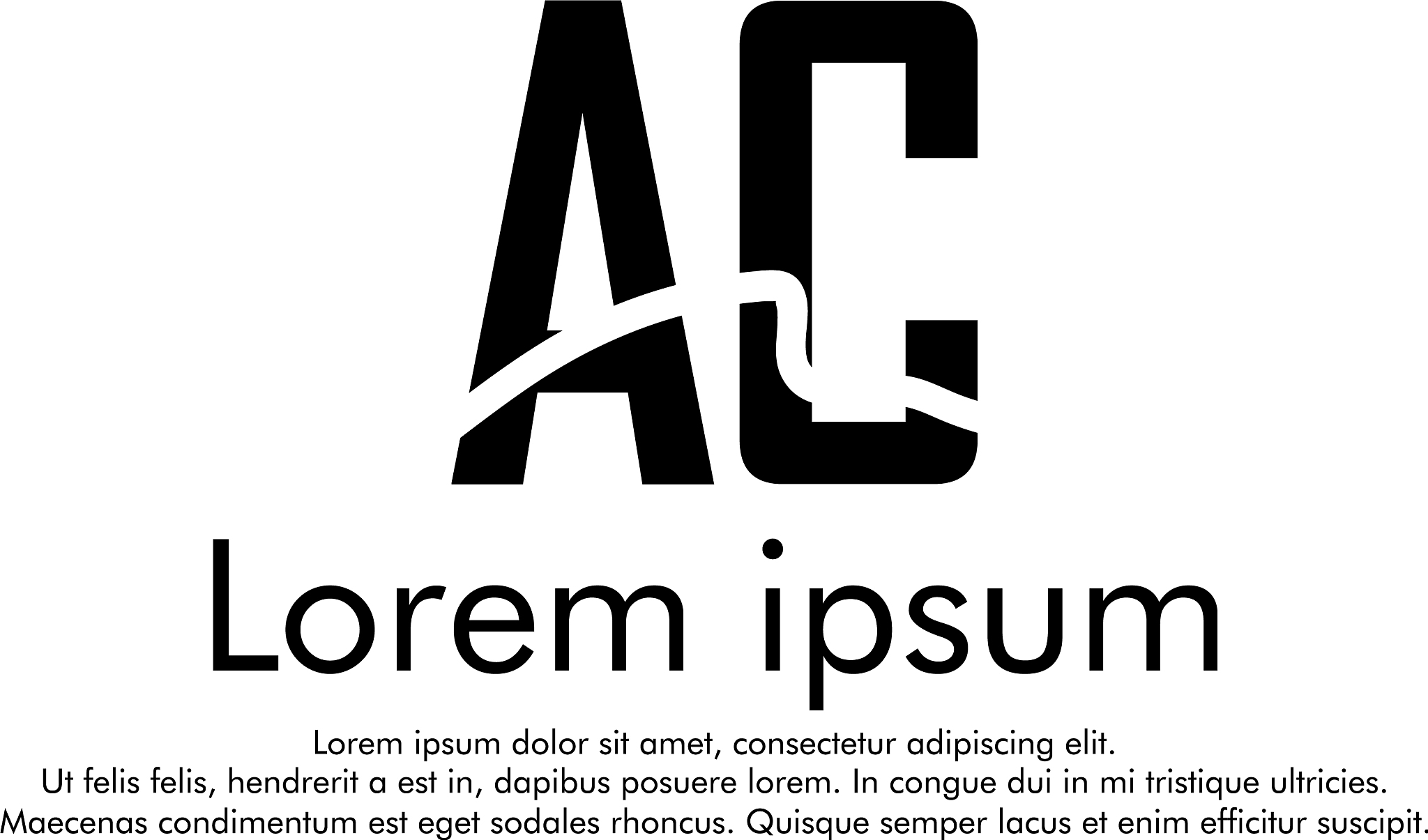 ac initial abstract logo concept for your company
