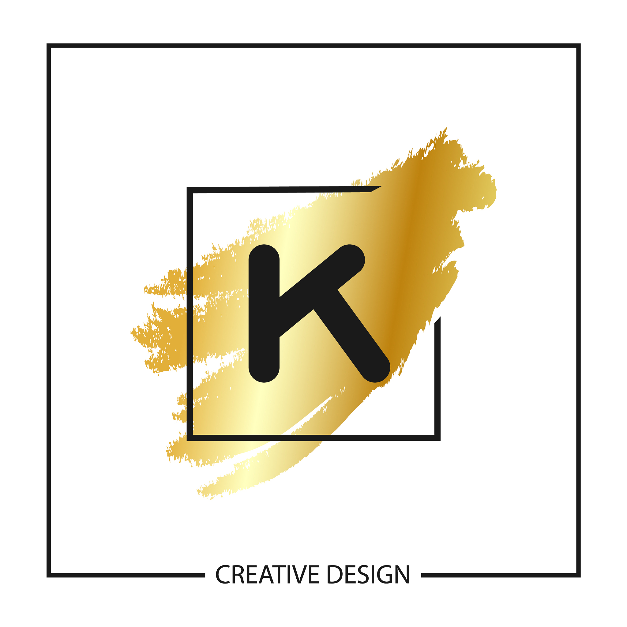 initial letter k logo template design