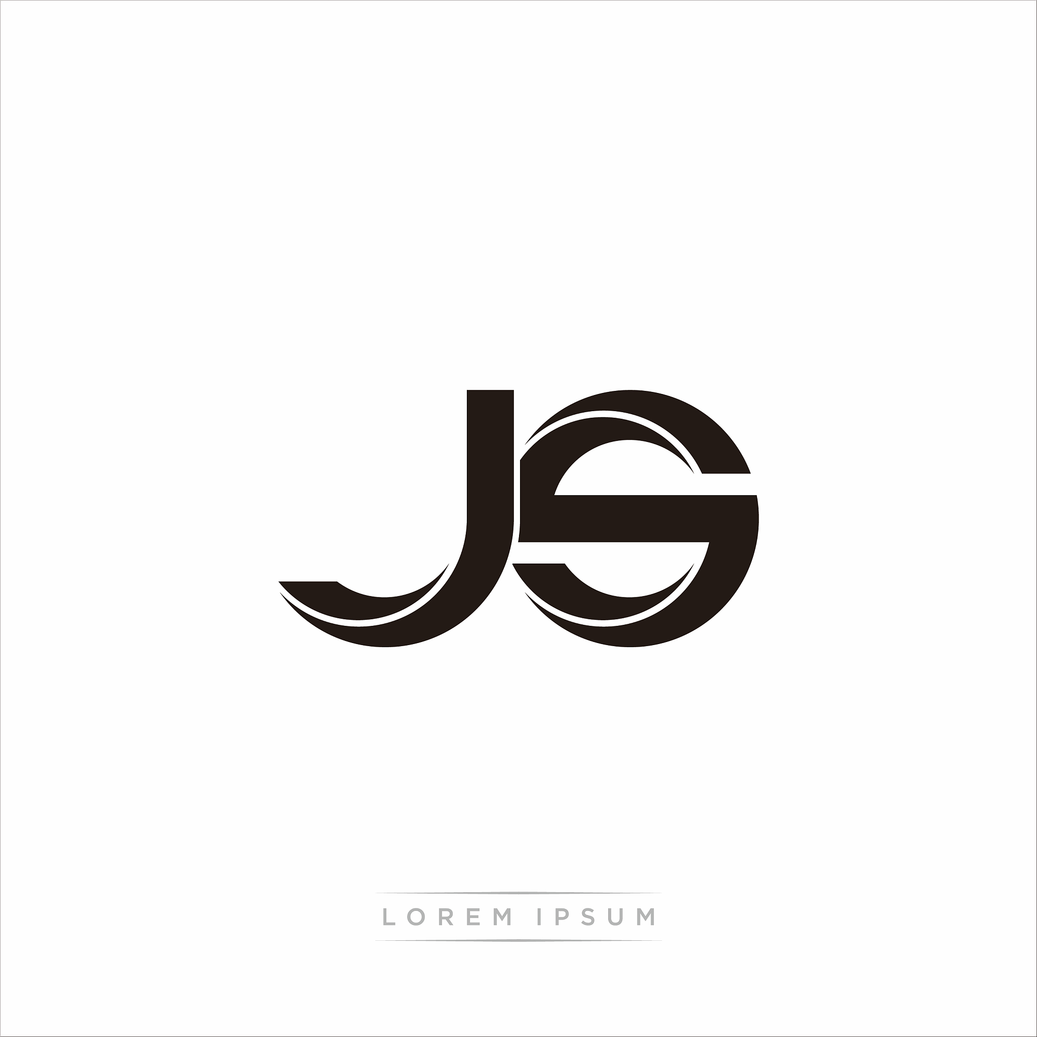 js initial letter split lowercase modern monogram