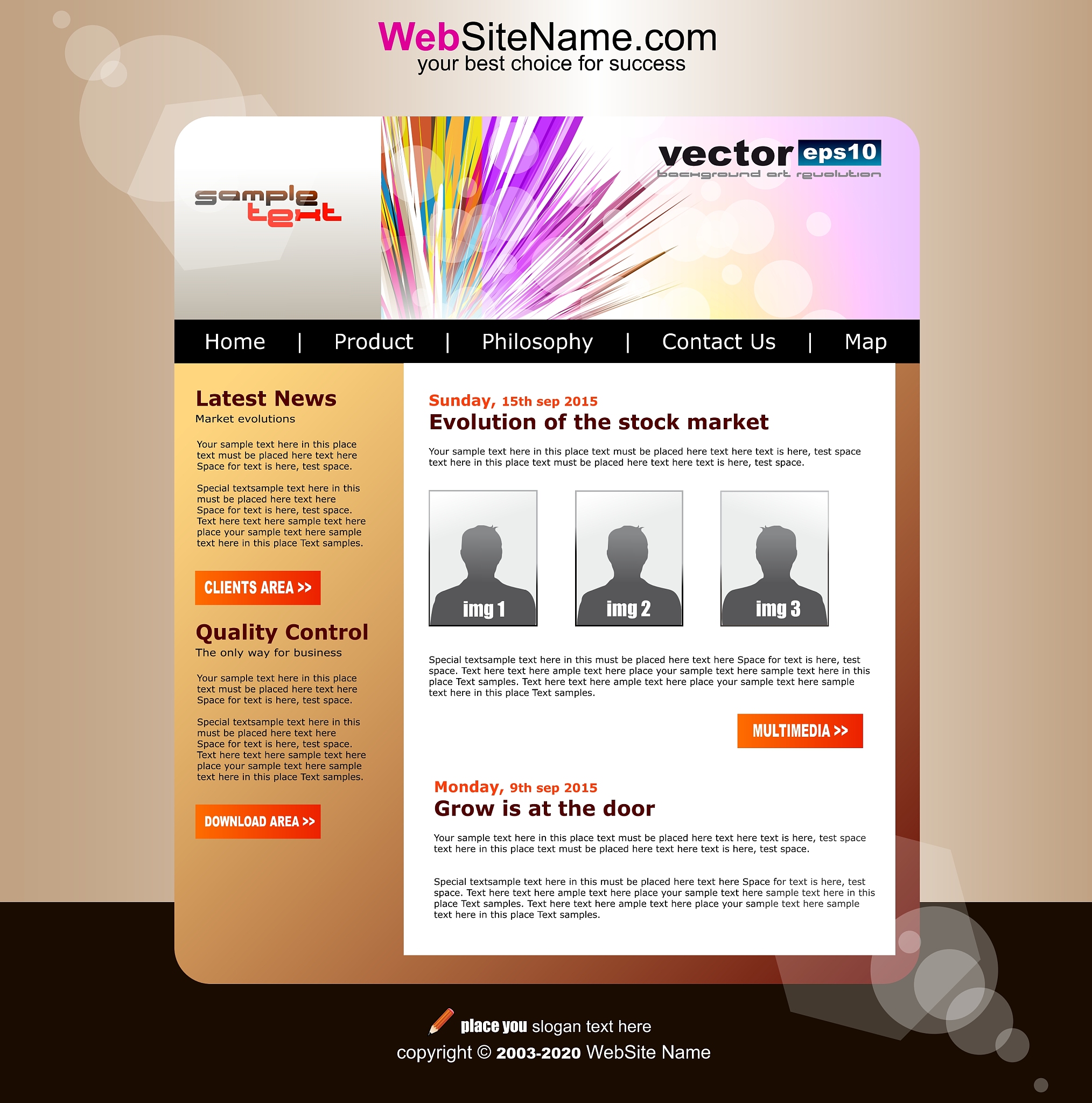 modern website