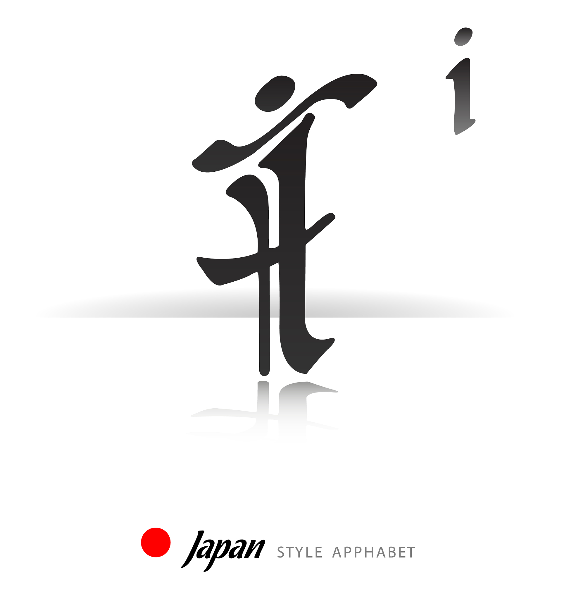jenglish alphabet in japanese style - i