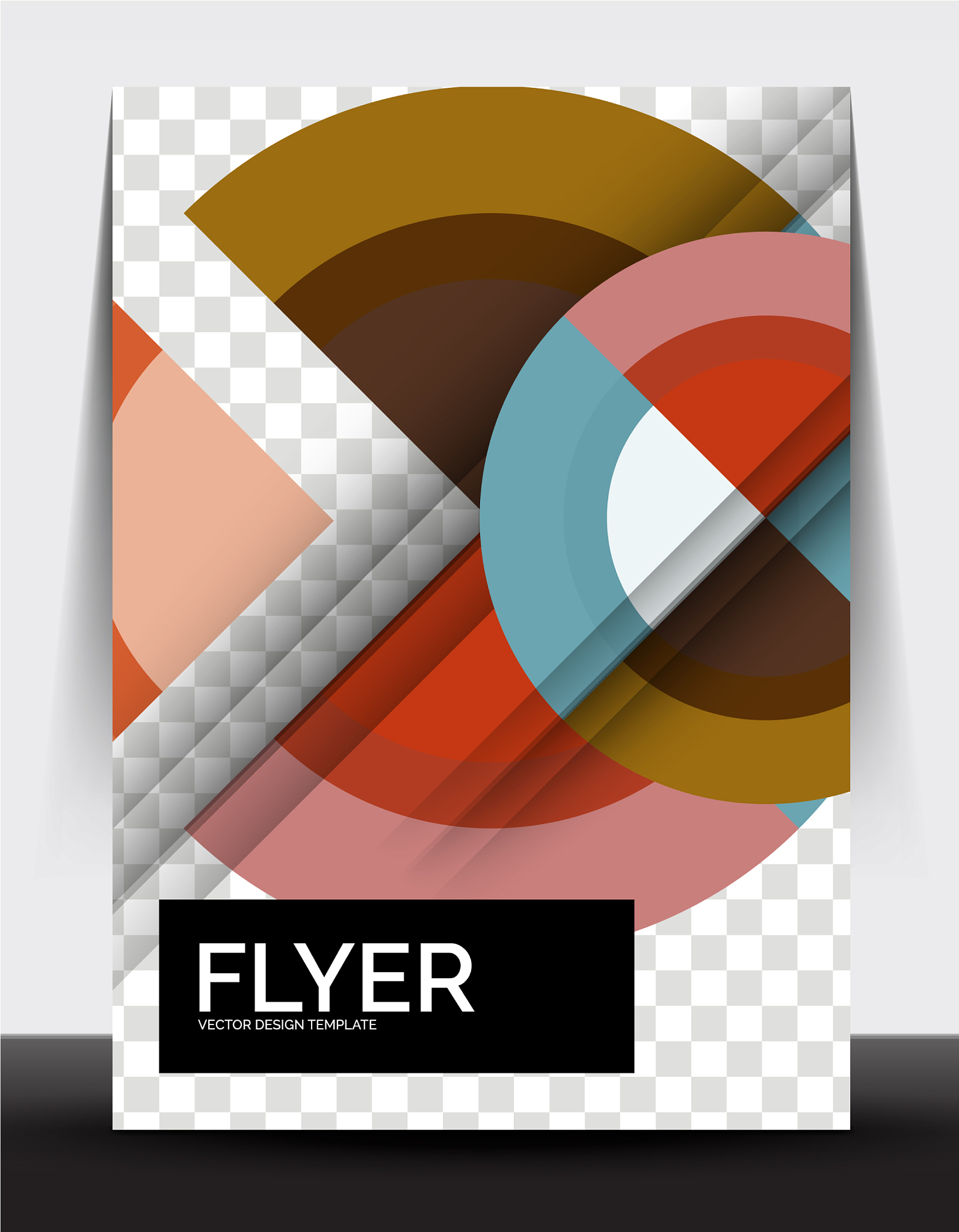 circle design a4 flyer print template annual