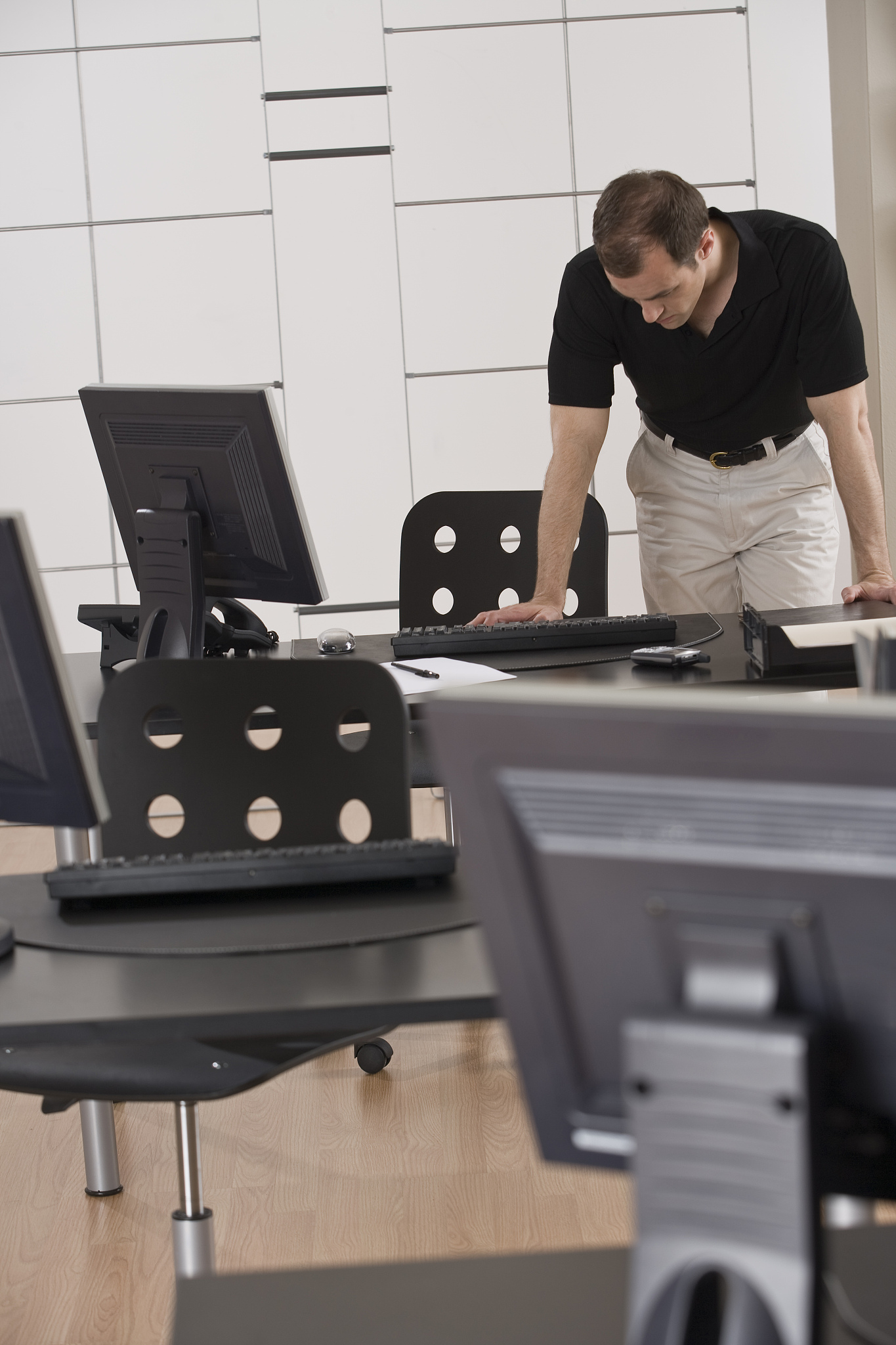 man working at desk