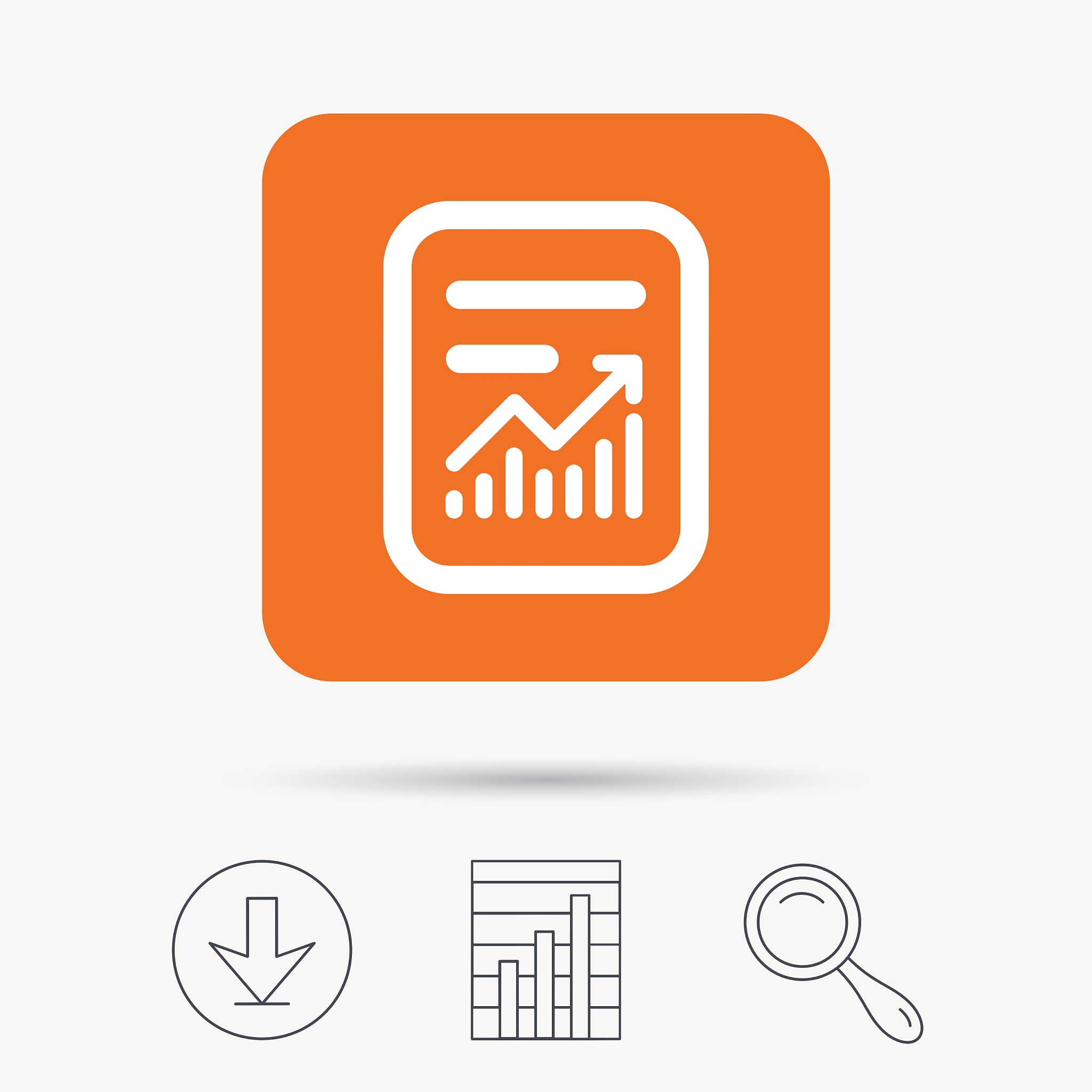 report file icon document page with statistics
