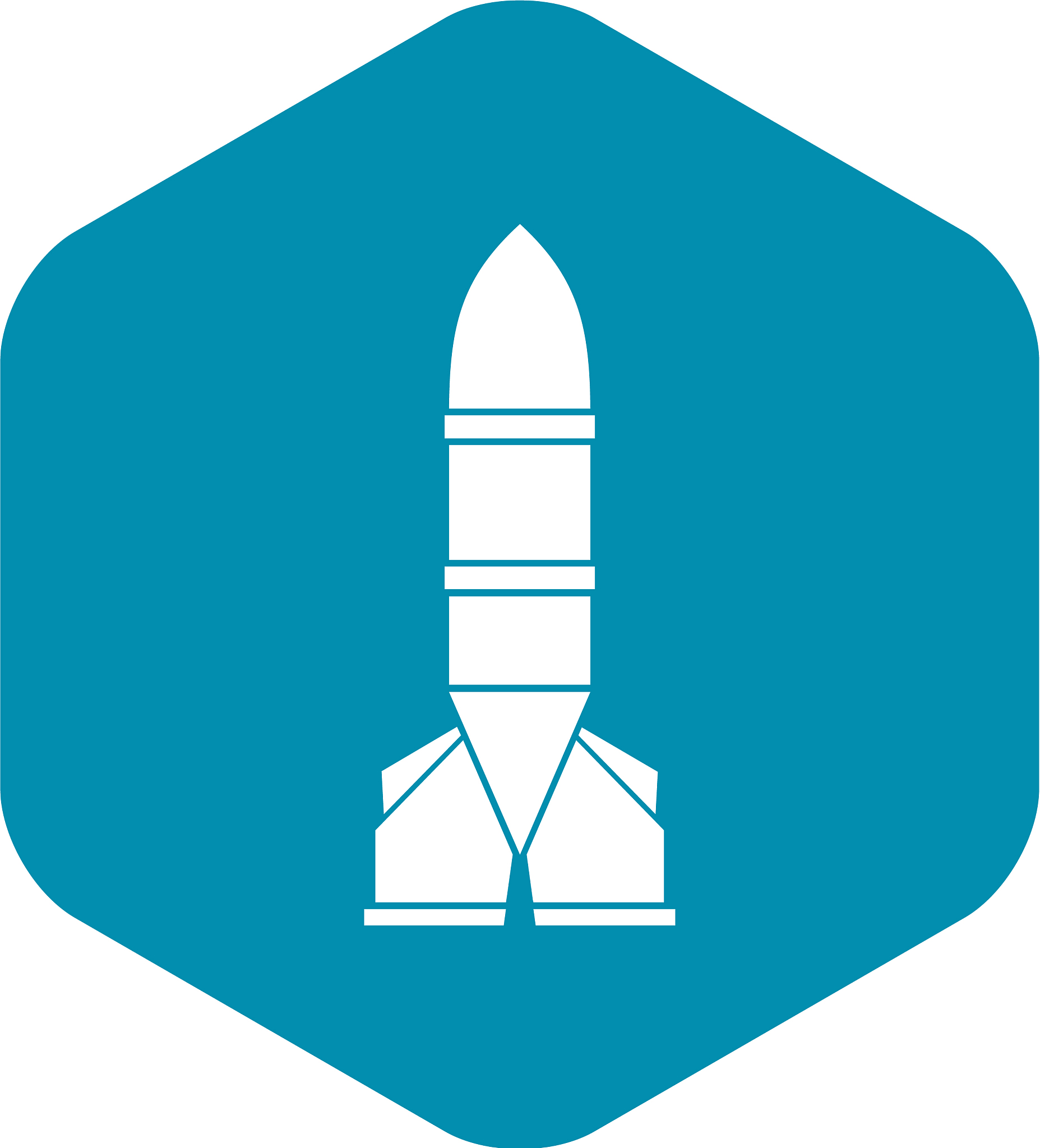 rocket icon simple style
