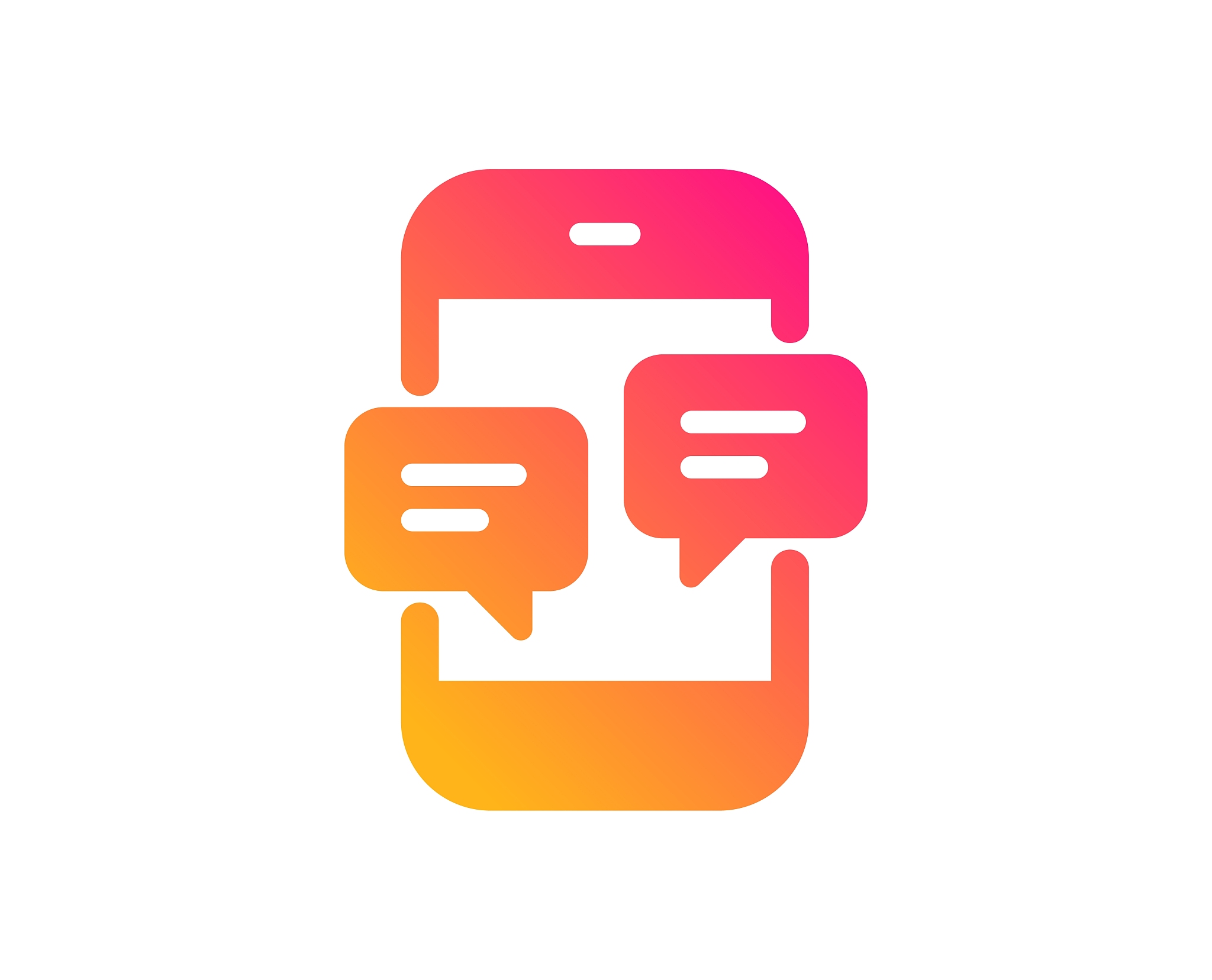 phone message icon. mobile chat sign. vector