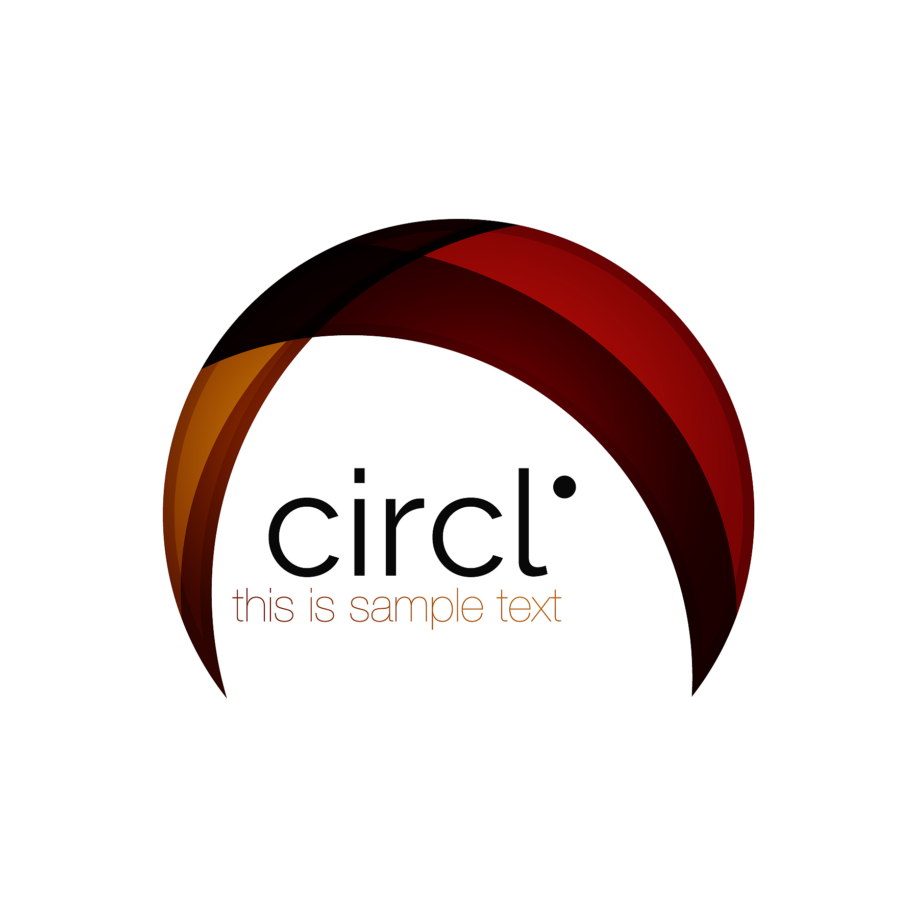 clean professional colorful circle business icon