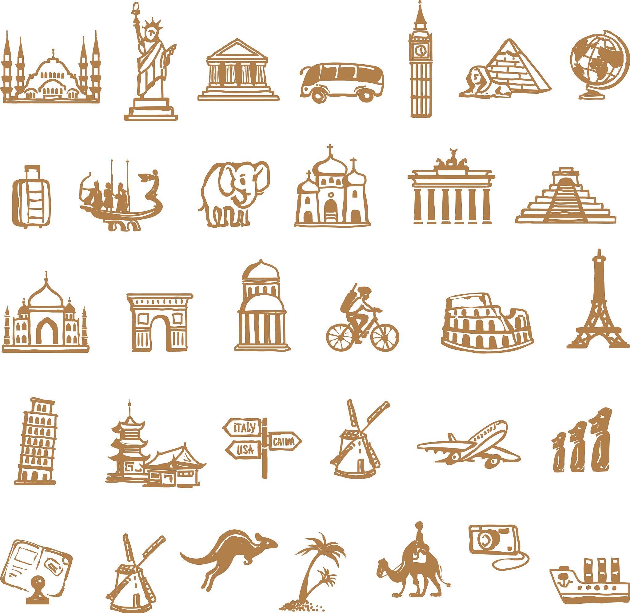 tourism icons