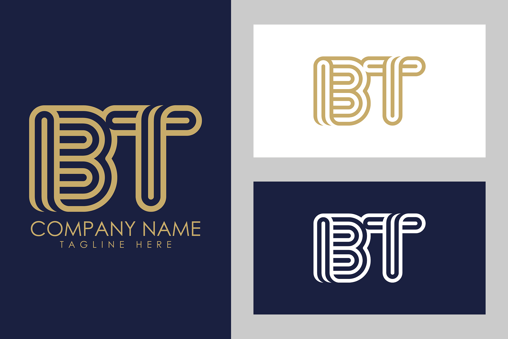 lines letter design template
