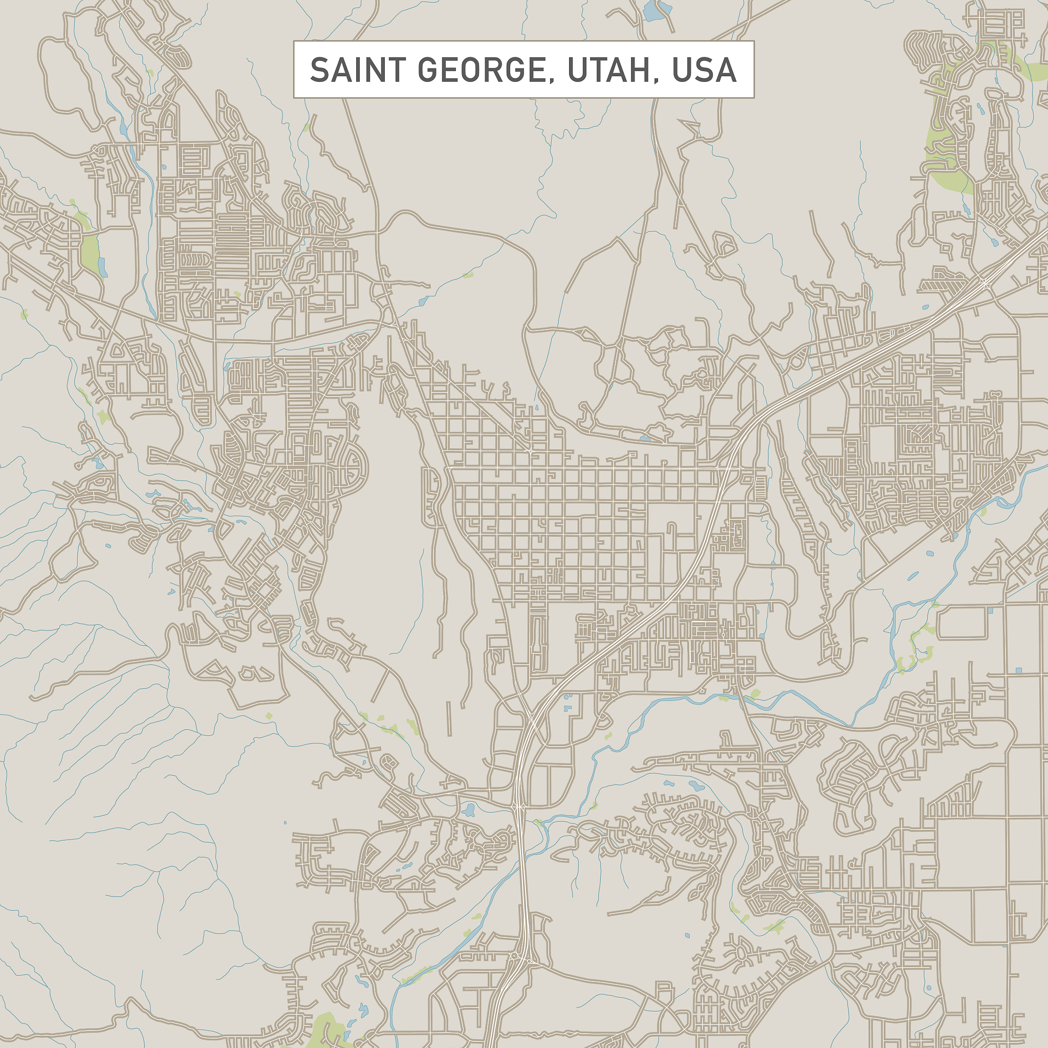 saint george utah us city street map