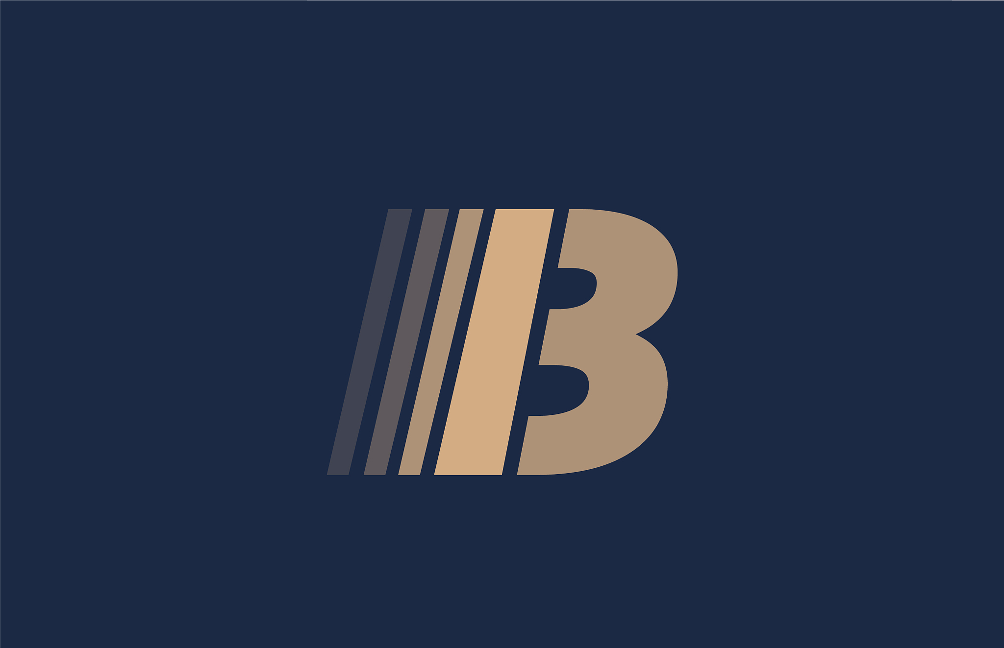 alphabet b blue letter brown logo icon for